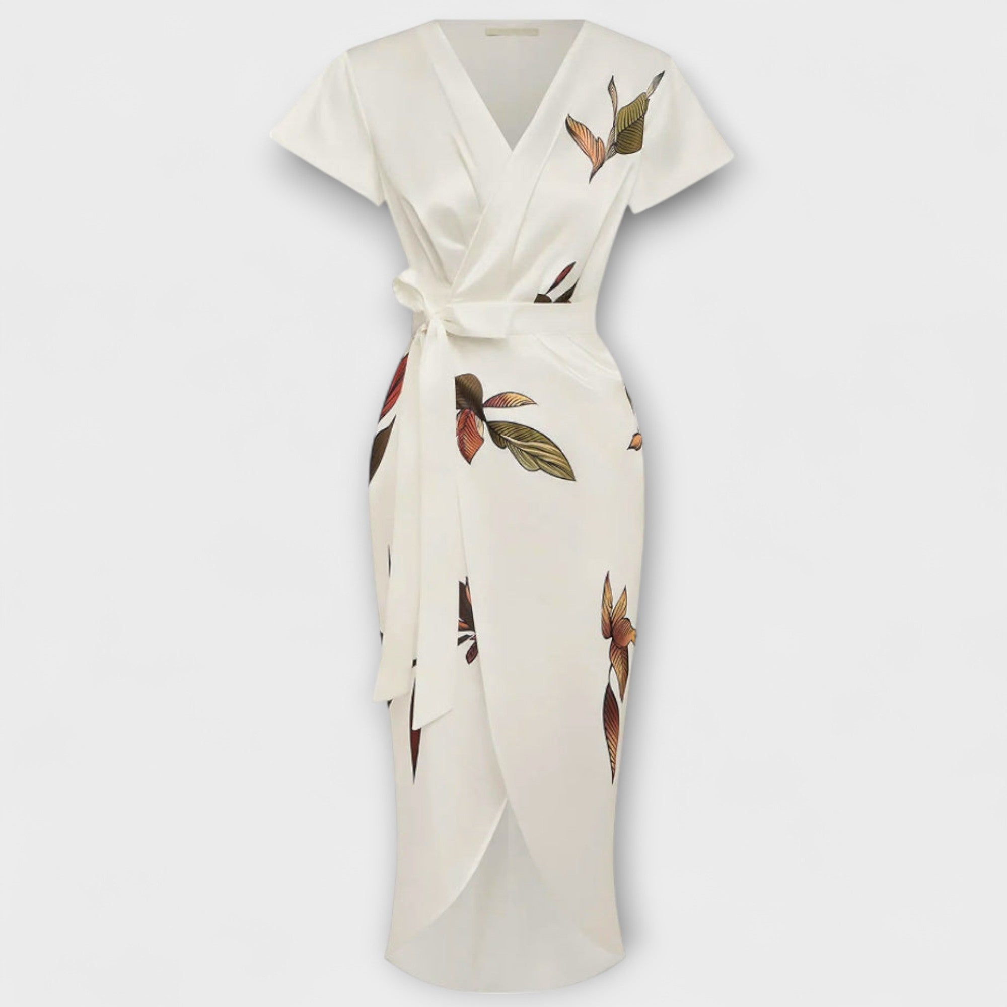 Amara™ | Satin Wrap Dress