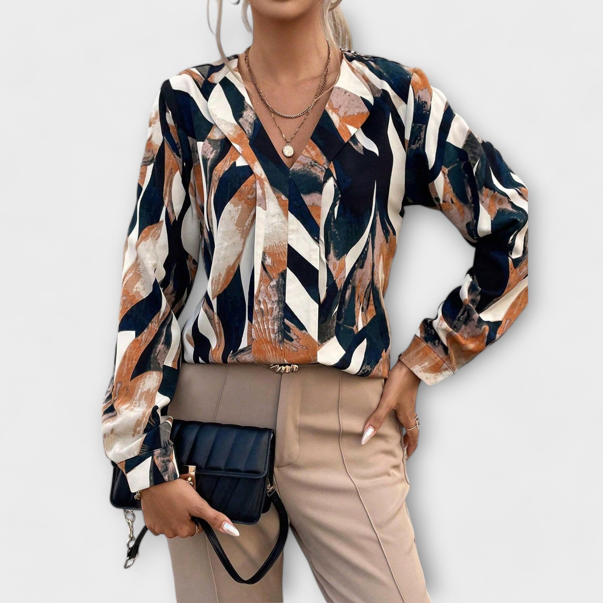 Amara™ | Chic Blouse with All-Over Print