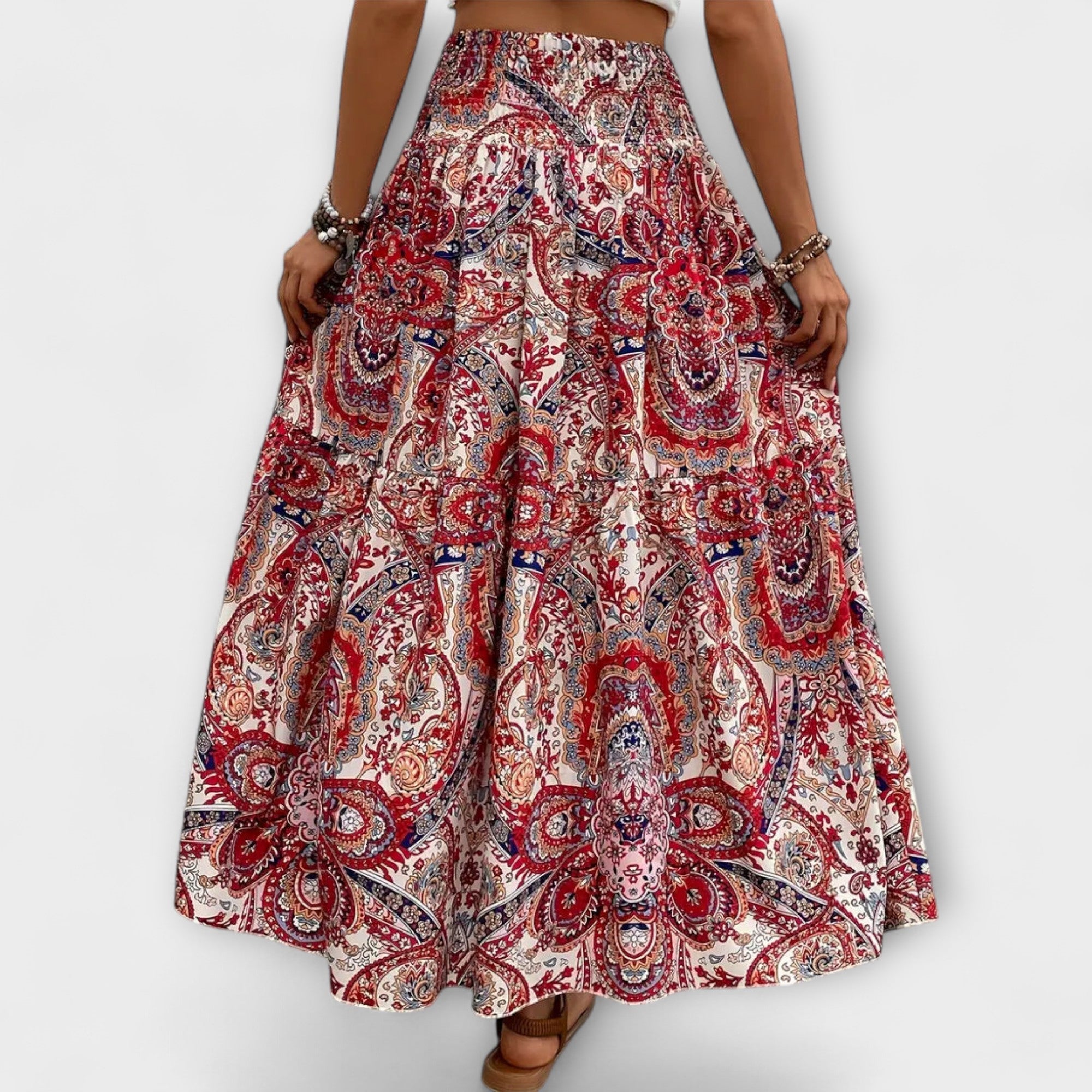 Amara™ | Flowing Skirt with Pattern