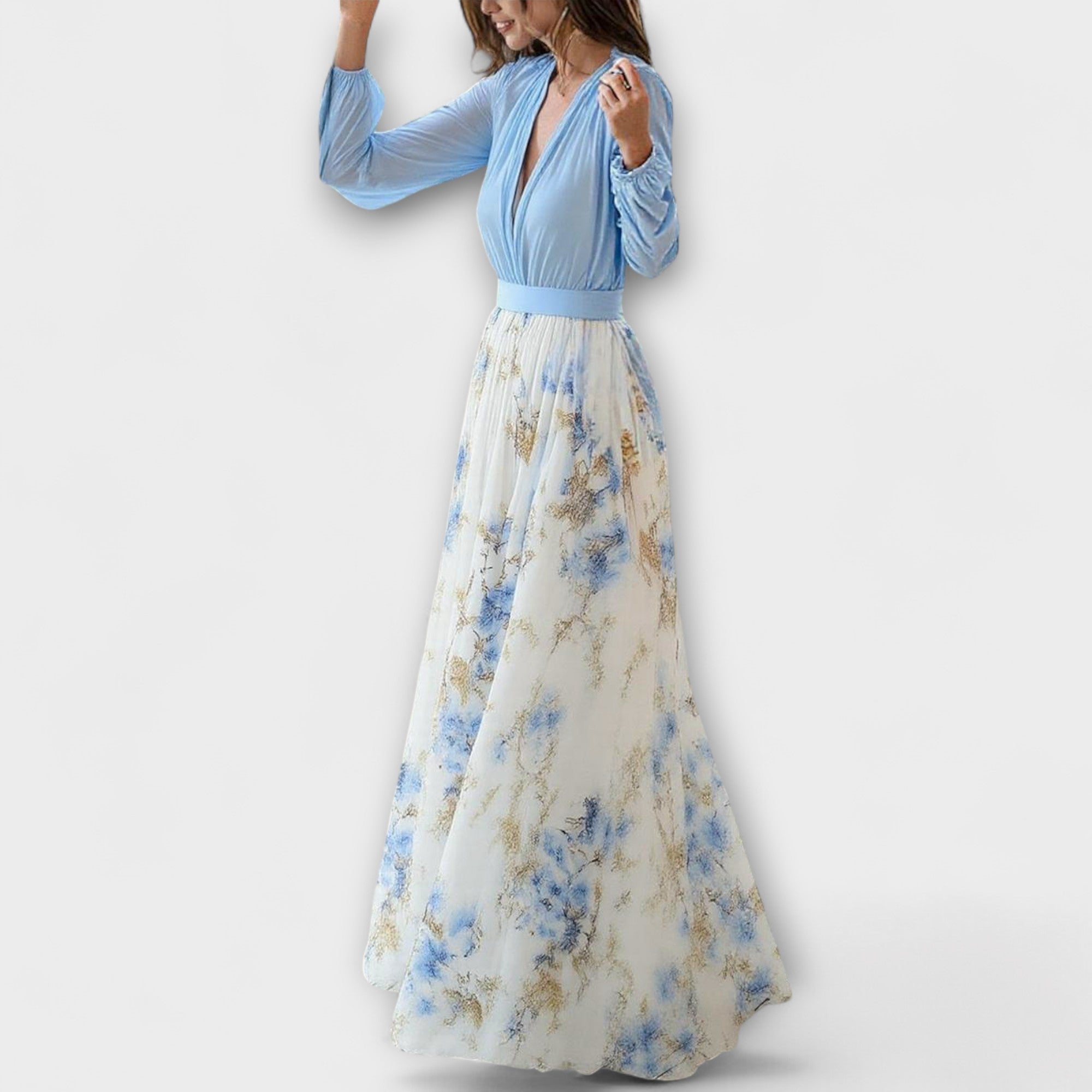 Amara™ | Floral Long Sleeve Maxi Dress