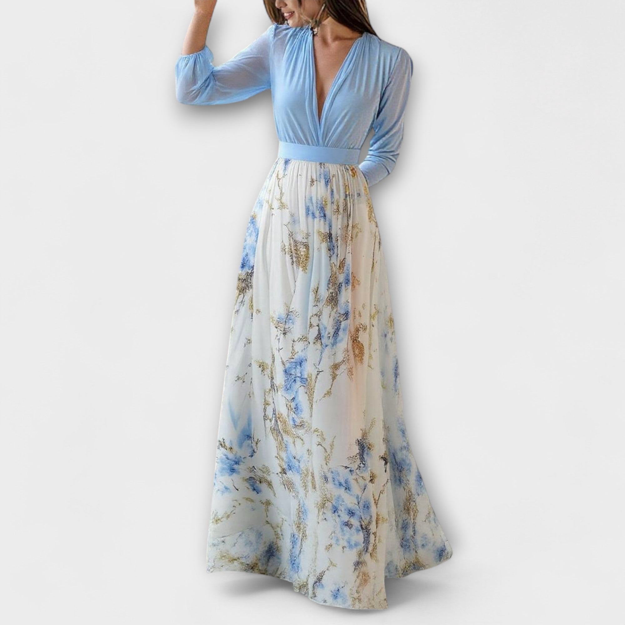 Amara™ | Floral Long Sleeve Maxi Dress