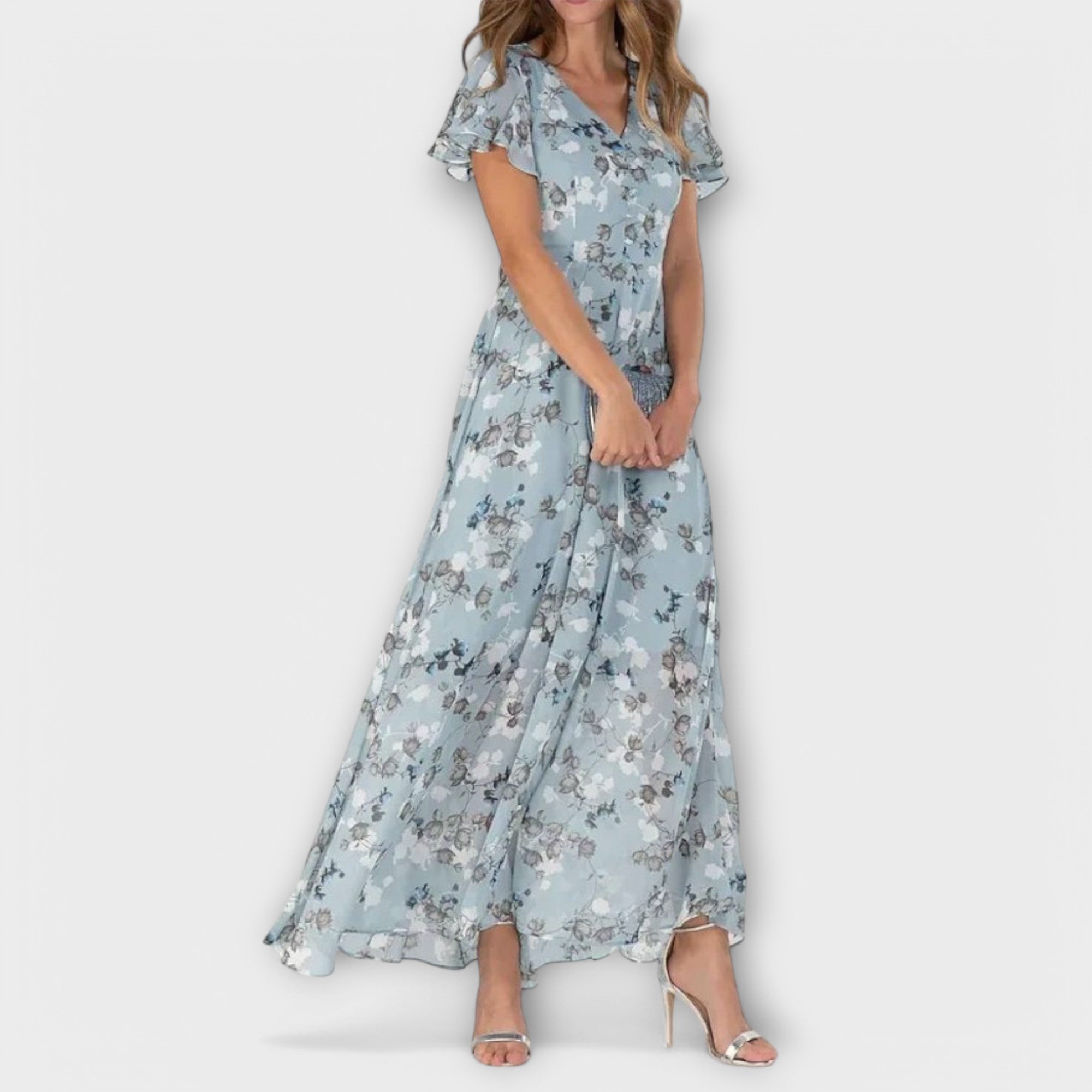 Amara™ | Floral Chiffon Dress