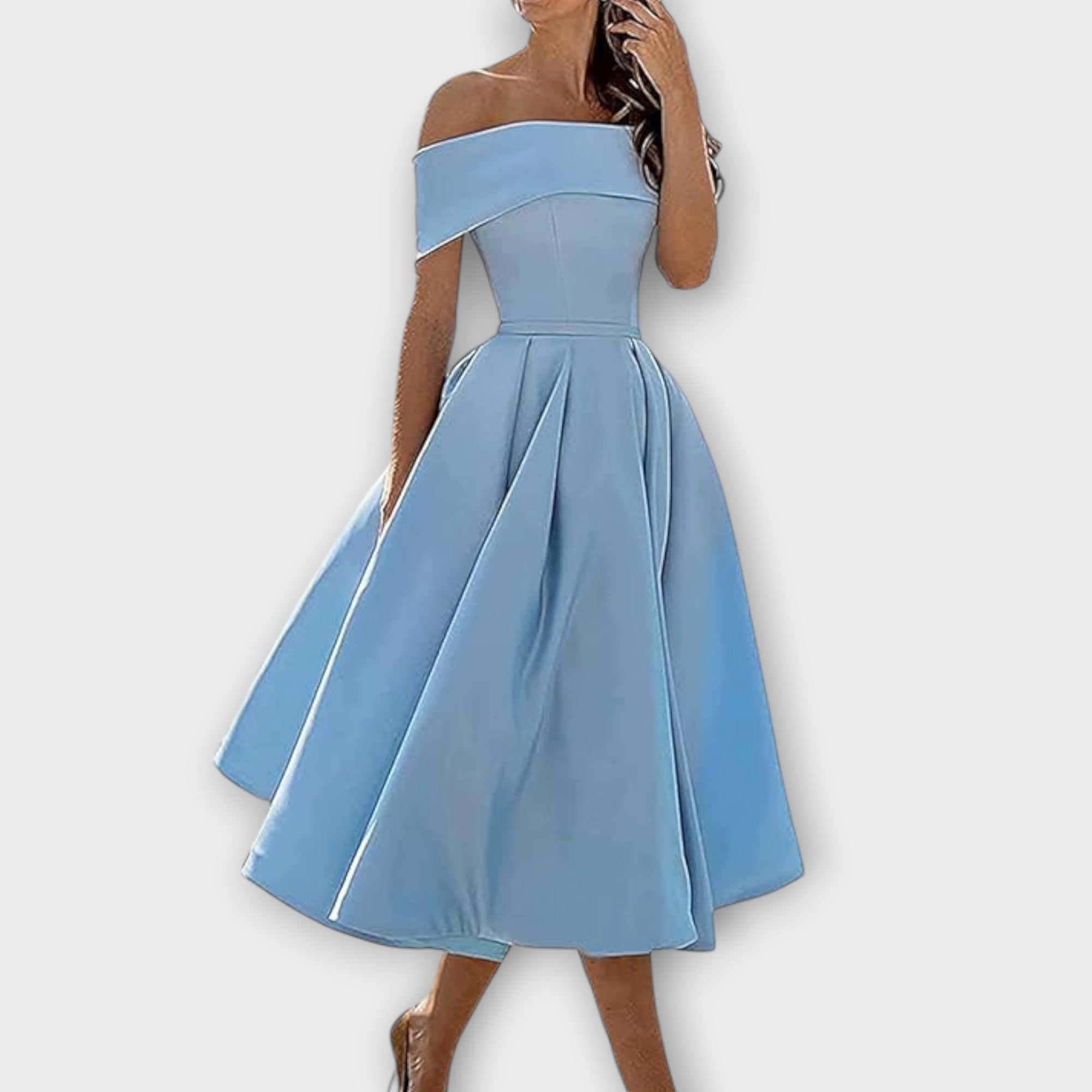 Amara™ | Off-Shoulder Midi Dress