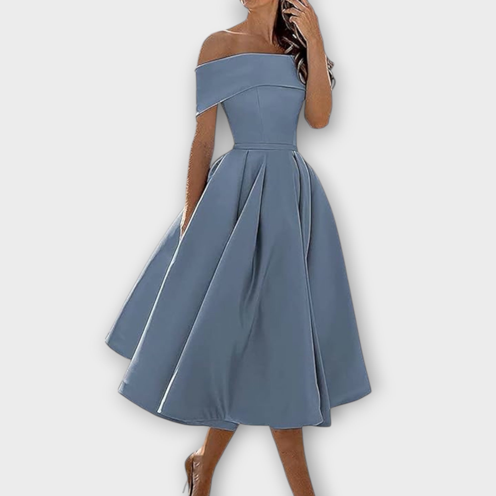 Amara™ | Off-Shoulder Midi Dress