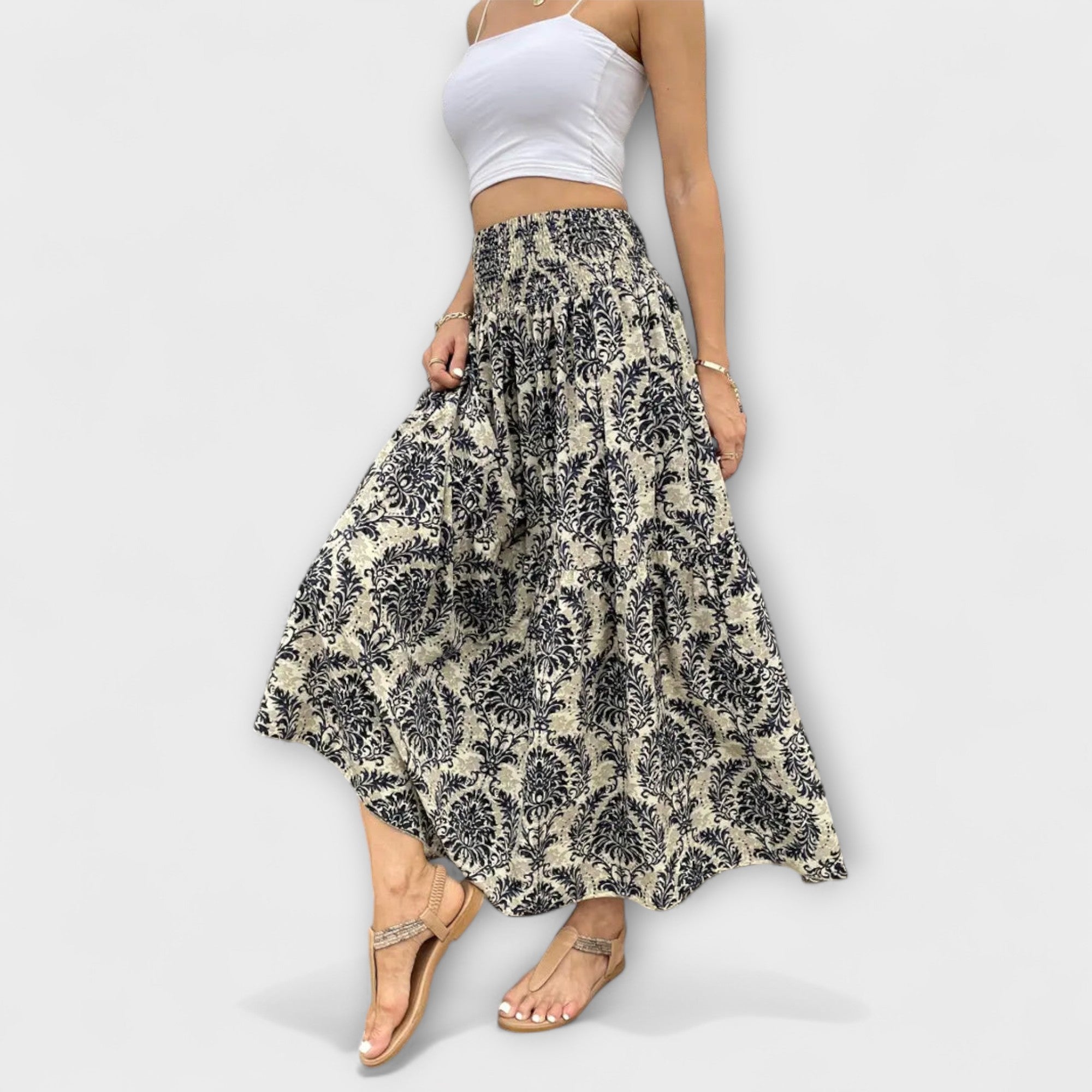 Amara™ | Flowing Skirt with Pattern