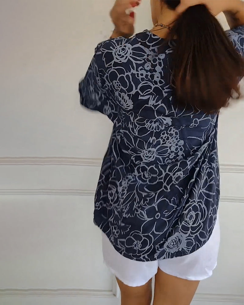Amara™ | Blus med blommönster