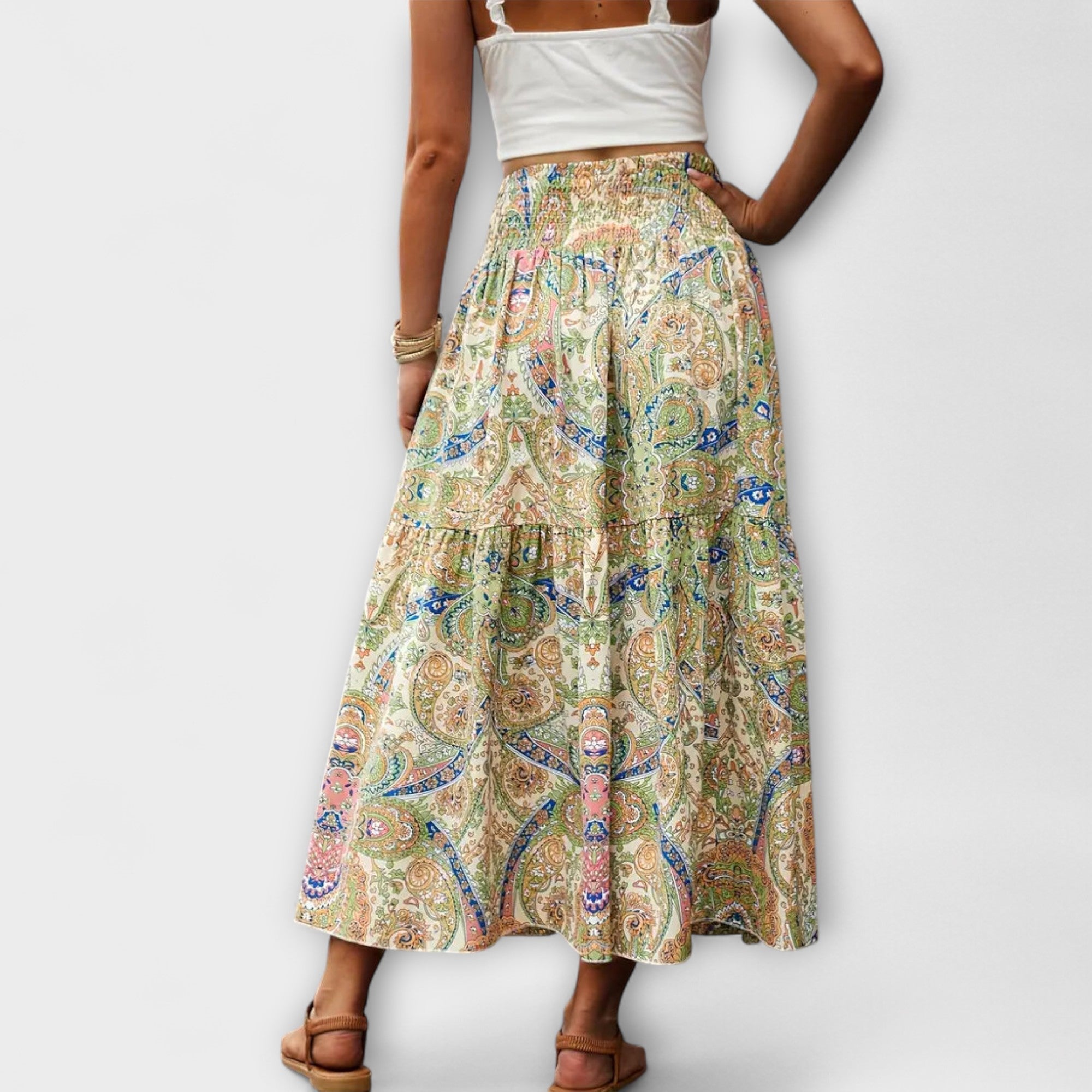 Amara™ | Flowing Skirt with Pattern