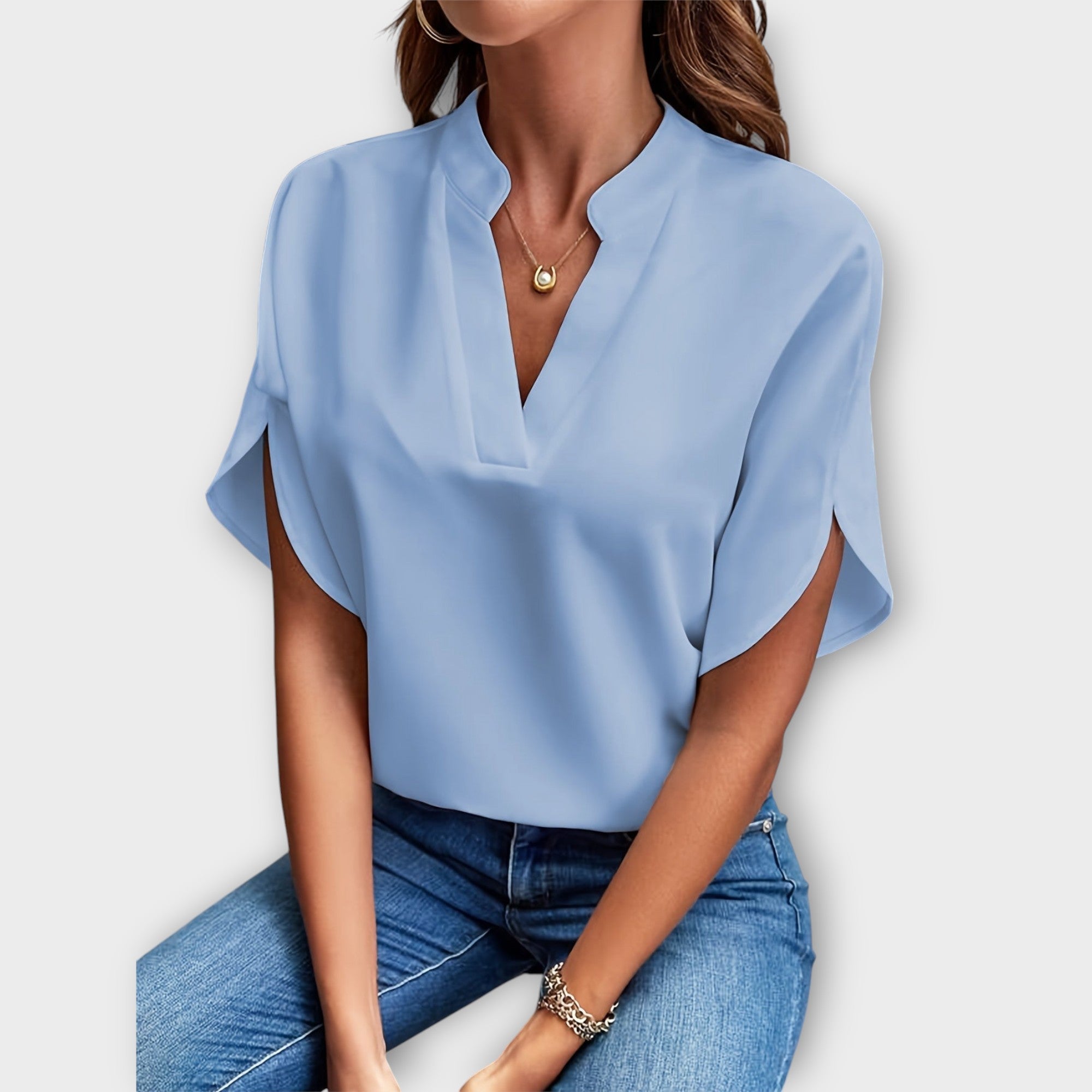 Amara™ | Chic V-Neck Blouse