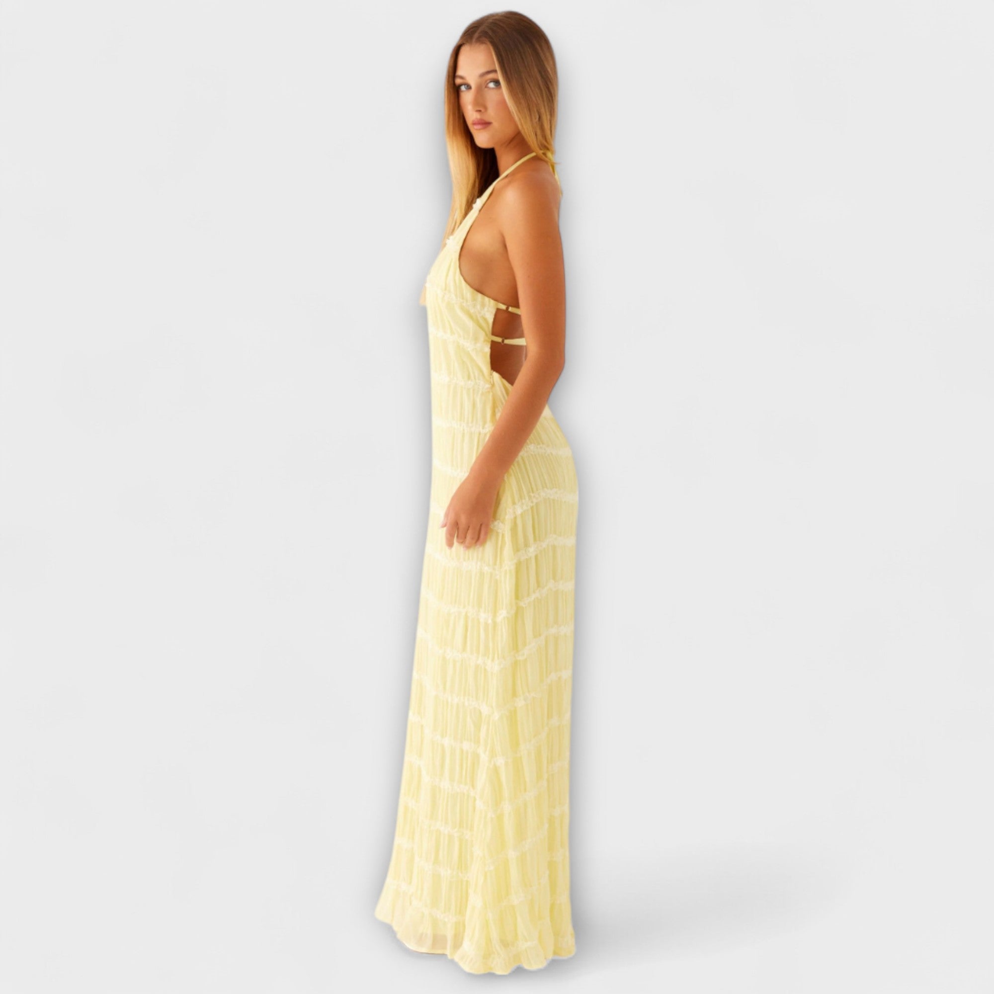 Amara™ | Halterneck Long Dress