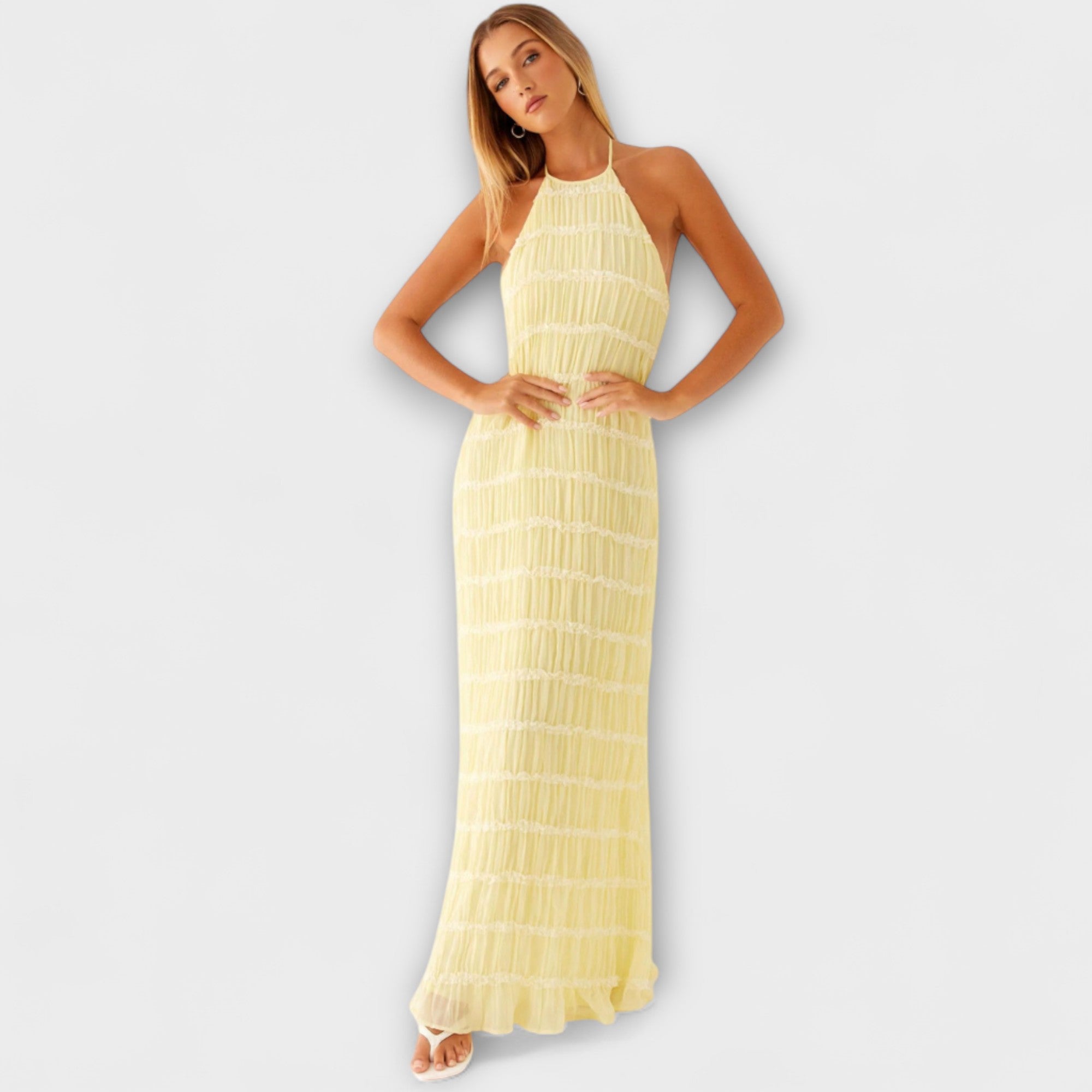 Amara™ | Halterneck Long Dress