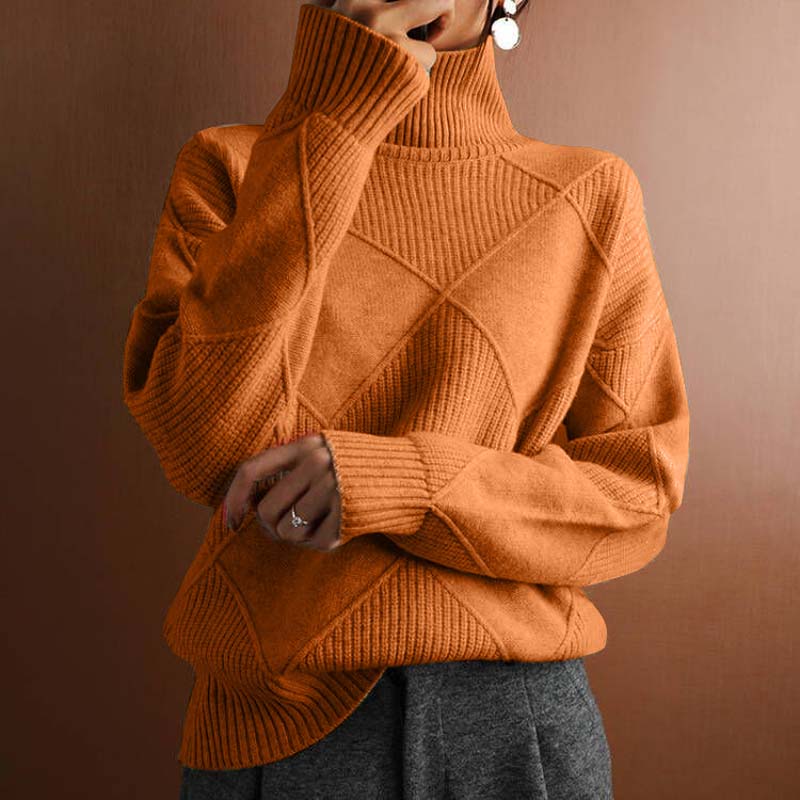 Amara™ | Structured knit jumper with a high neck