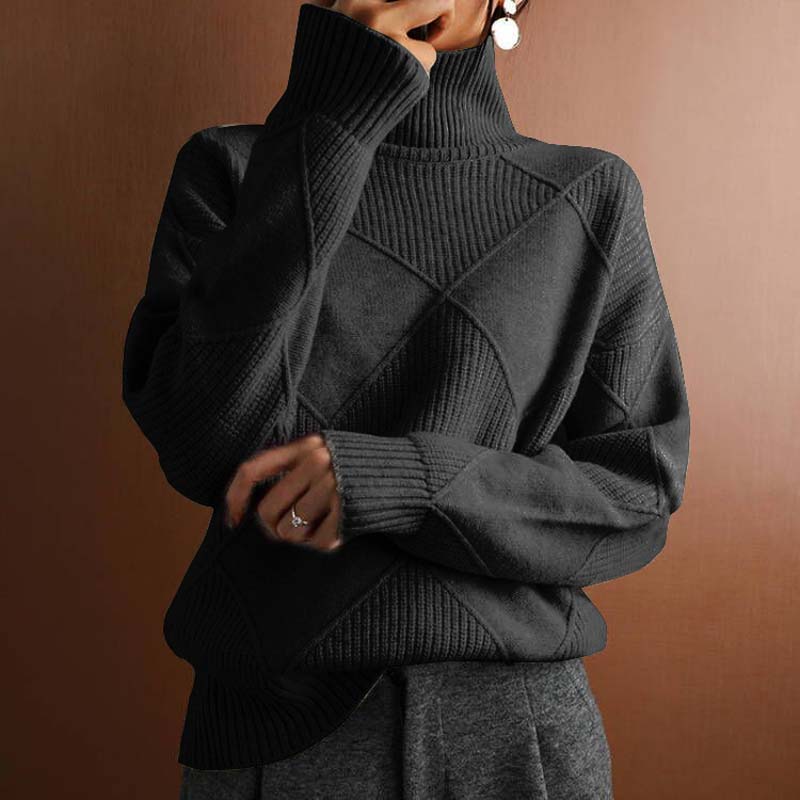 Amara™ | Structured knit jumper with a high neck