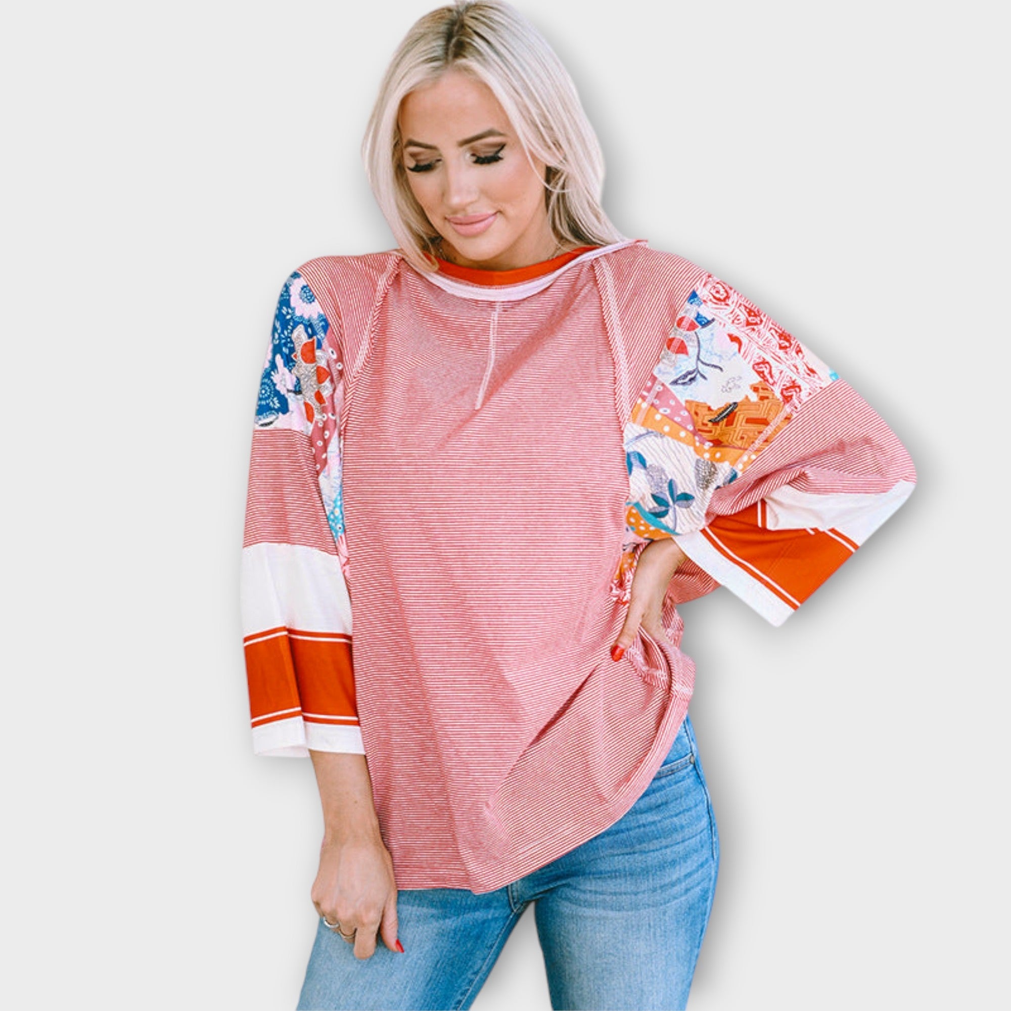 Amara™ | Floral Patchwork Blouse