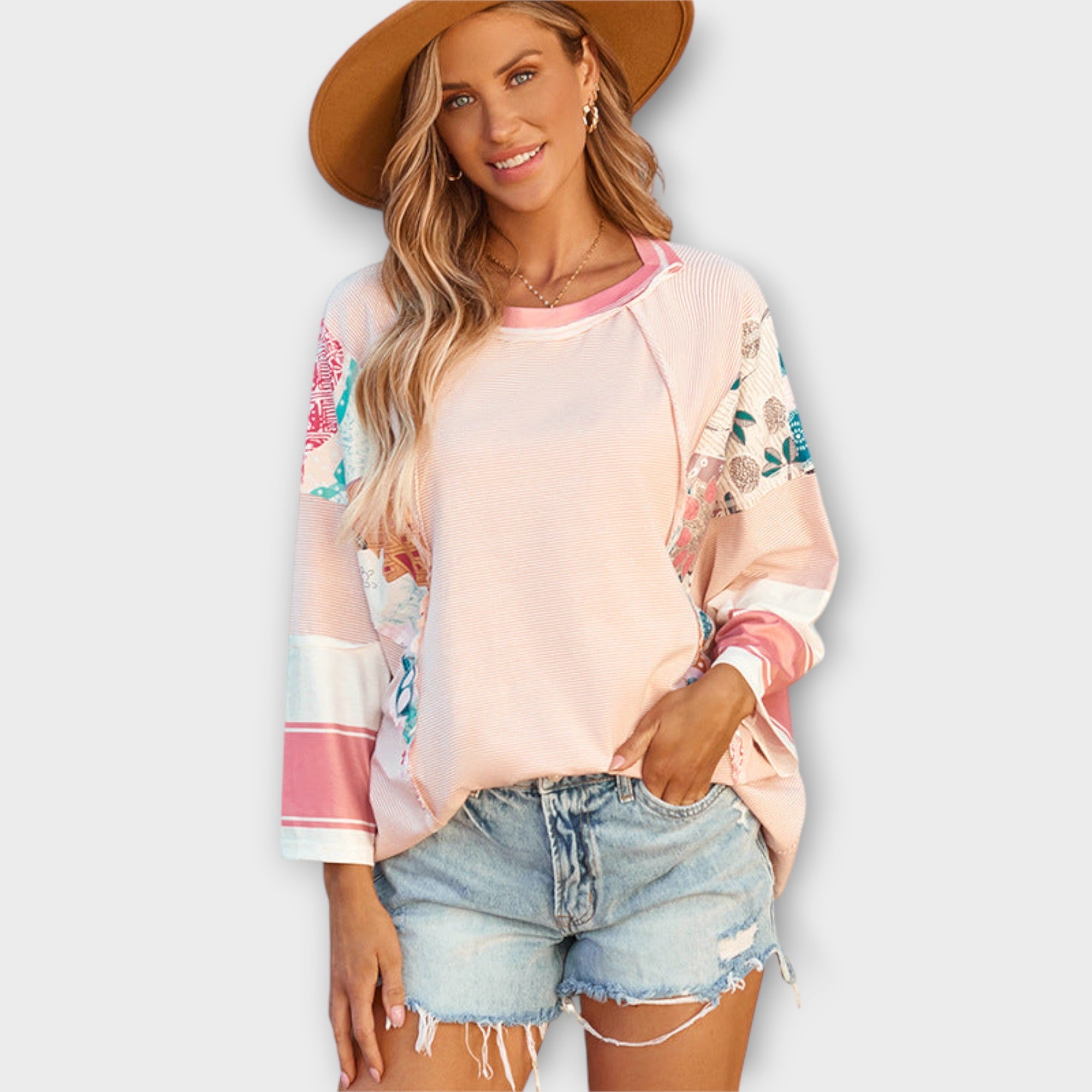 Amara™ | Floral Patchwork Blouse