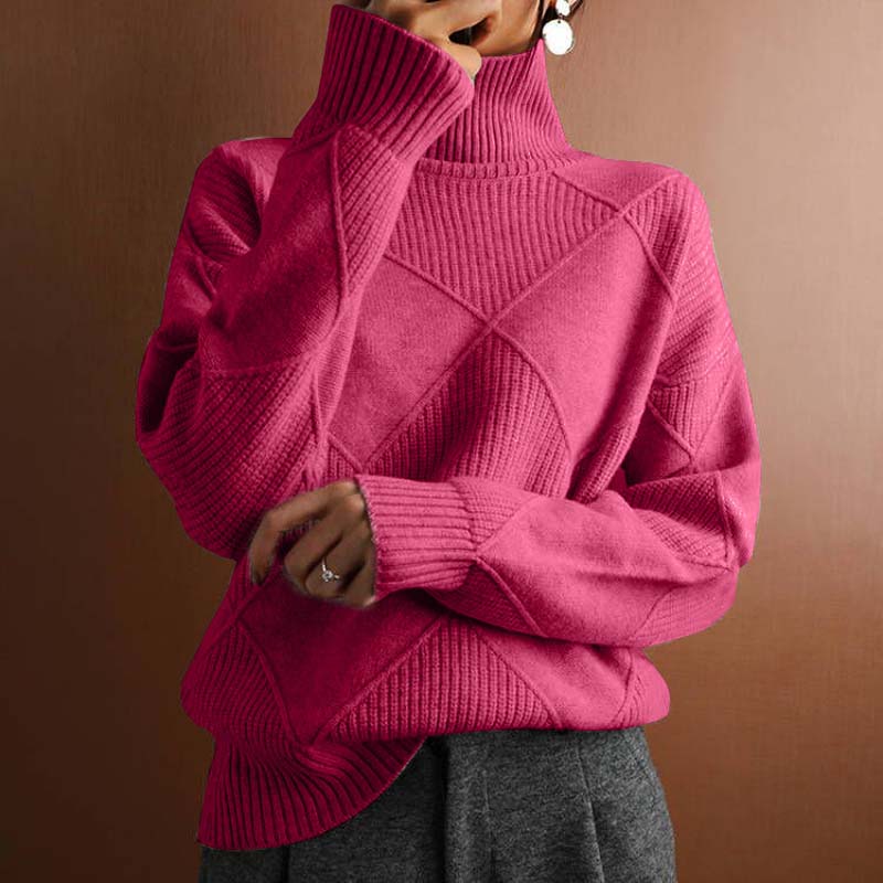 Amara™ | Structured knit jumper with a high neck
