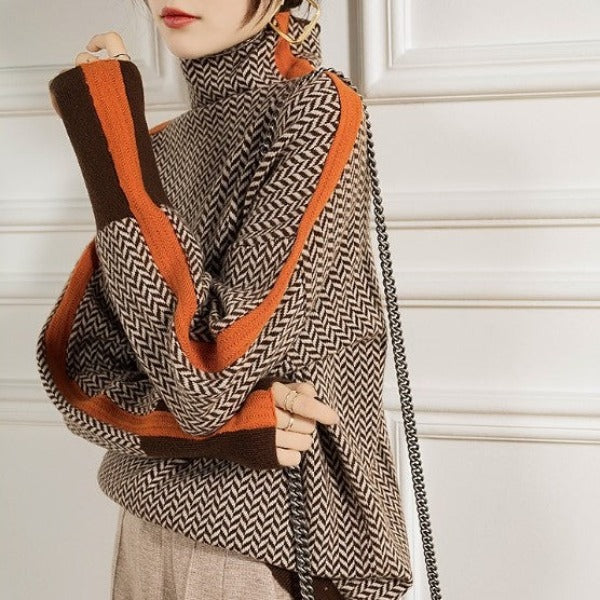 Amara™ | Sweater with eye-catching contrasting stripes