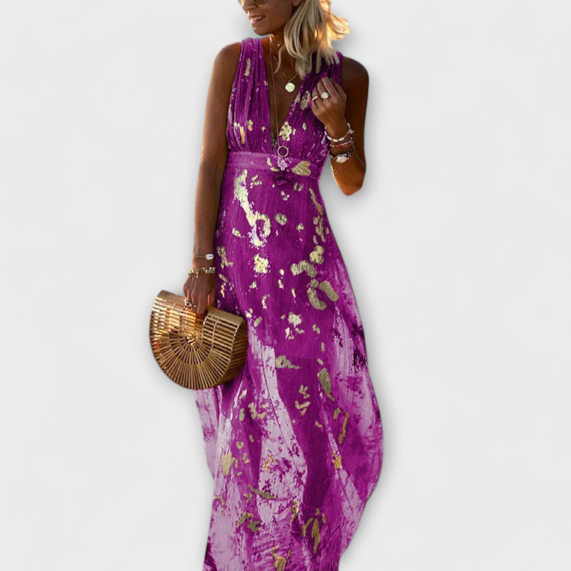 Amara™ | V-Neck Sequin Dress
