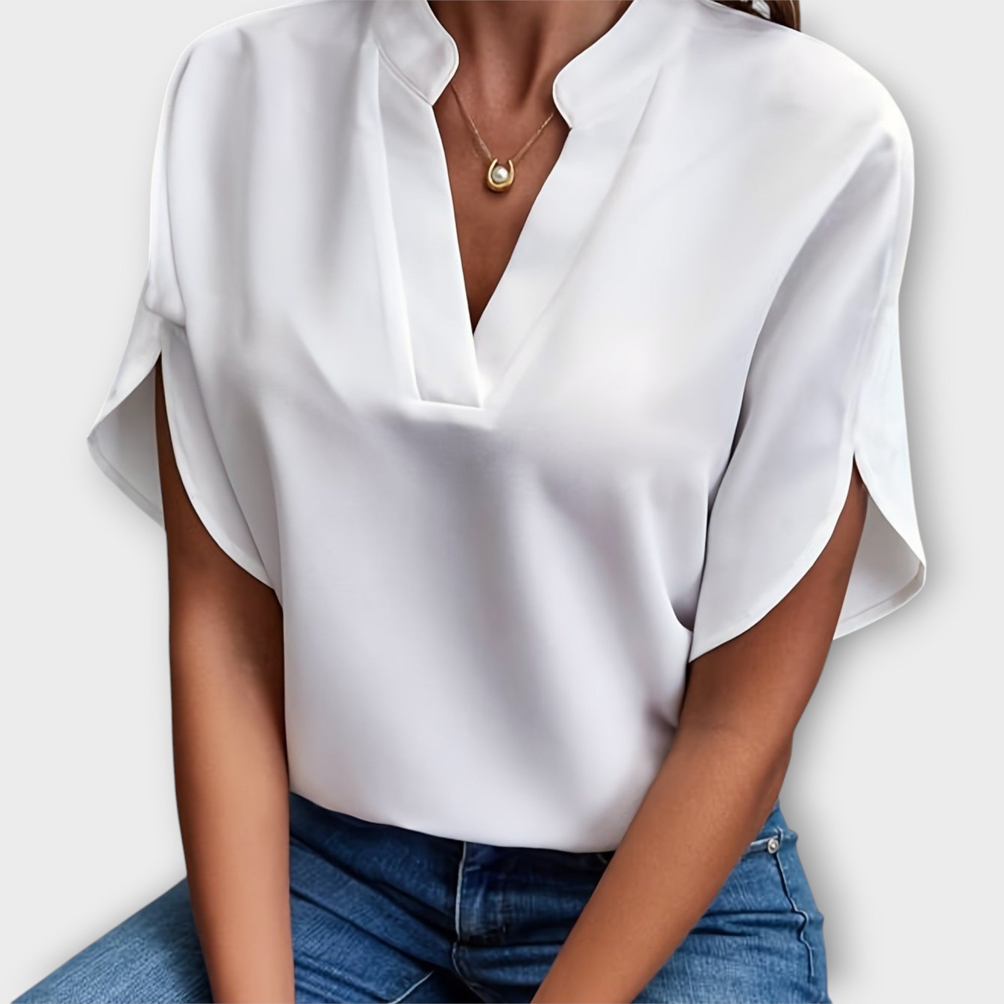 Amara™ | Chic V-Neck Blouse
