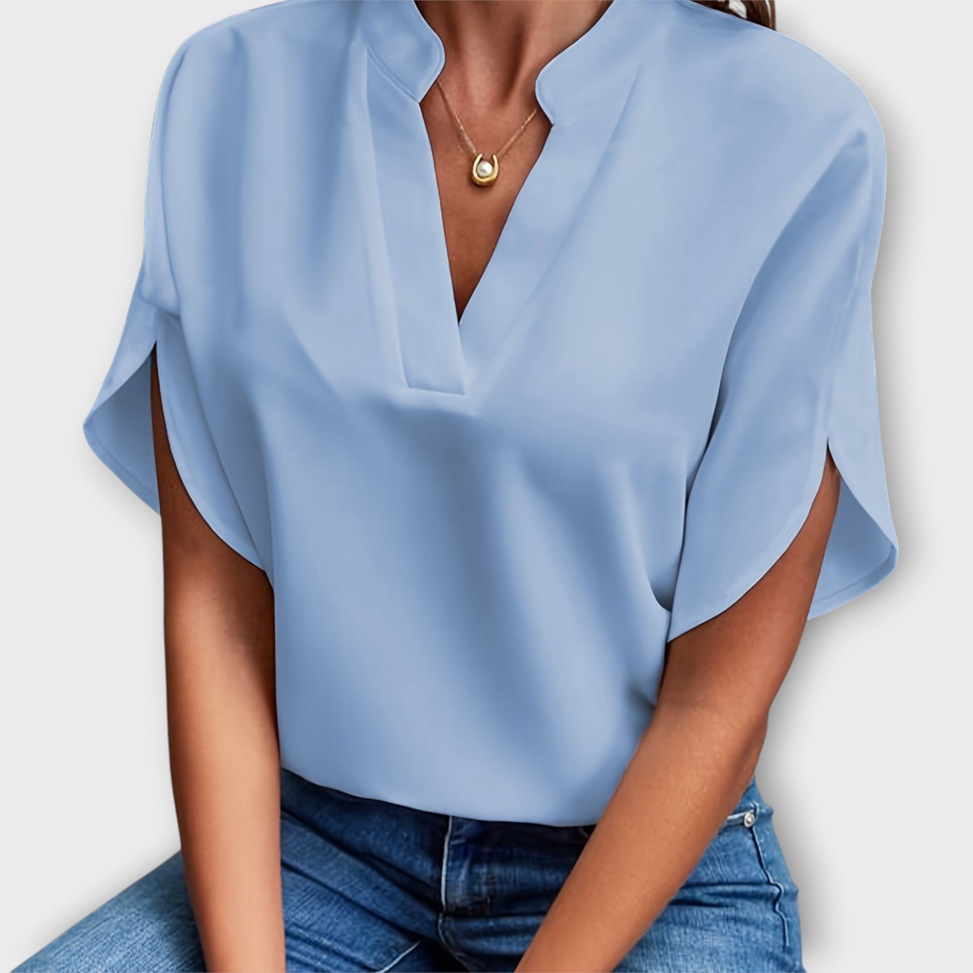 Amara™ | Chic V-Neck Blouse