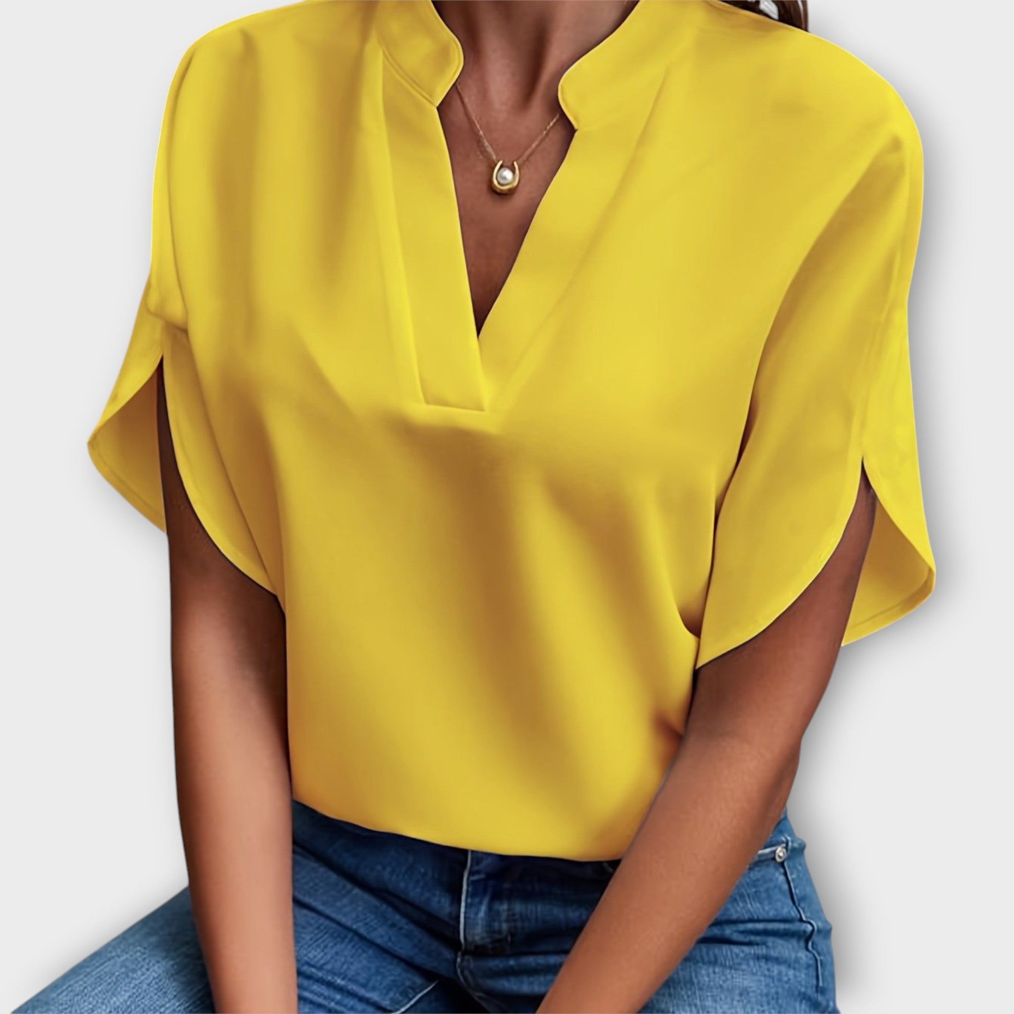 Amara™ | Chic V-Neck Blouse