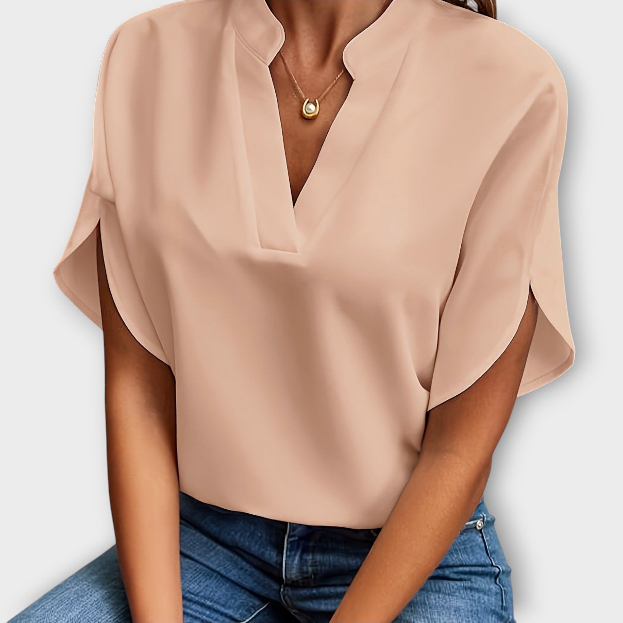 Amara™ | Chic V-Neck Blouse