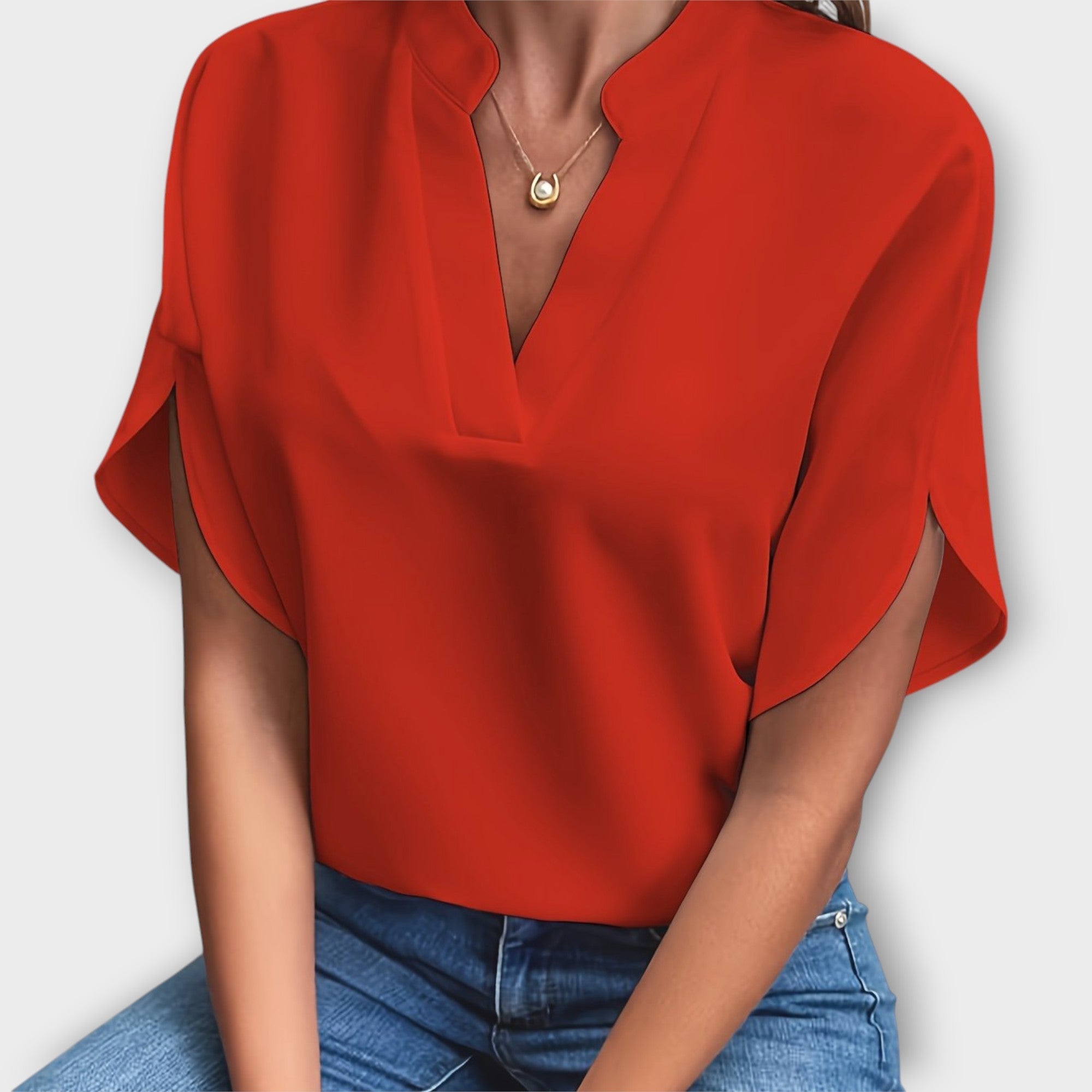 Amara™ | Chic V-Neck Blouse