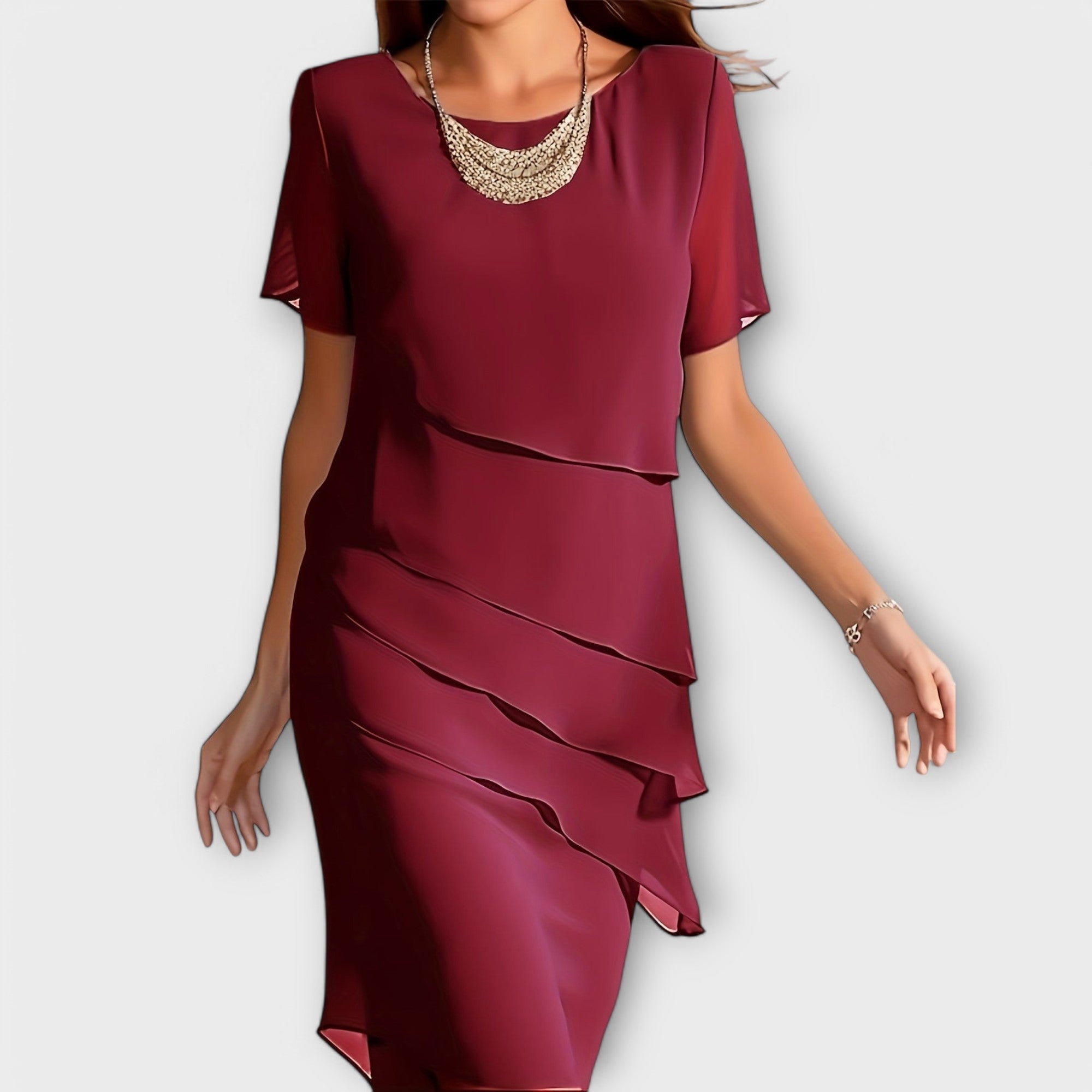 Amara™ | Layered Chiffon Dress