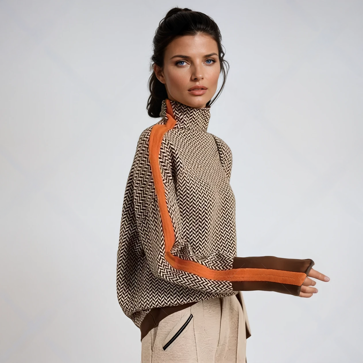 Amara™ | Sweater with eye-catching contrasting stripes
