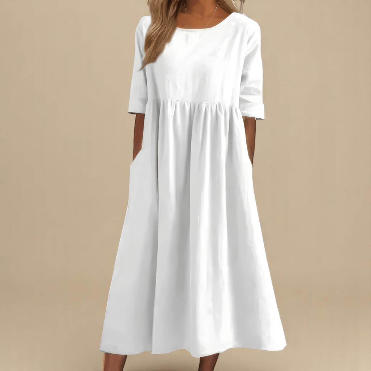 Amara™ | Soft Cotton Pocket Dress