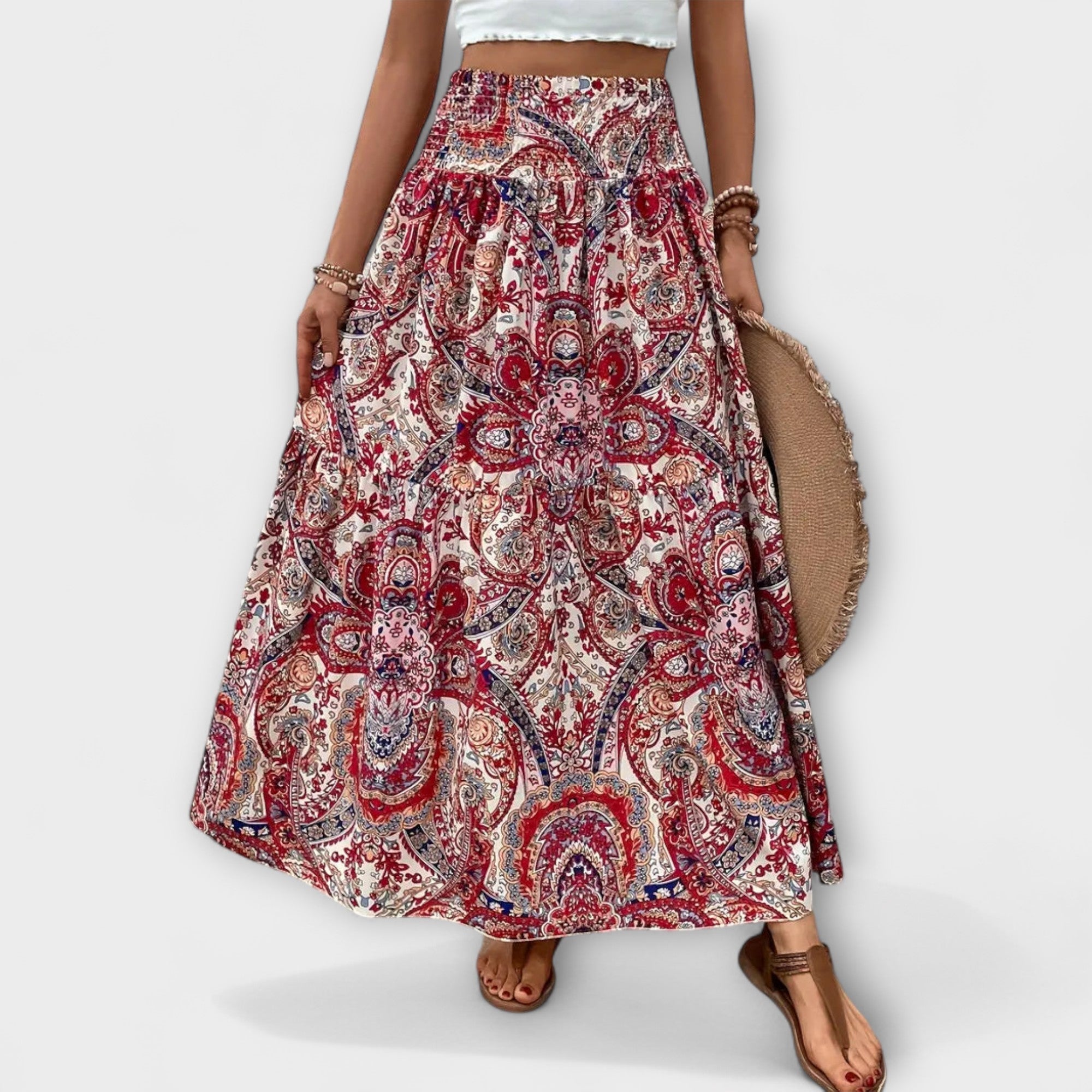 Amara™ | Flowing Skirt with Pattern