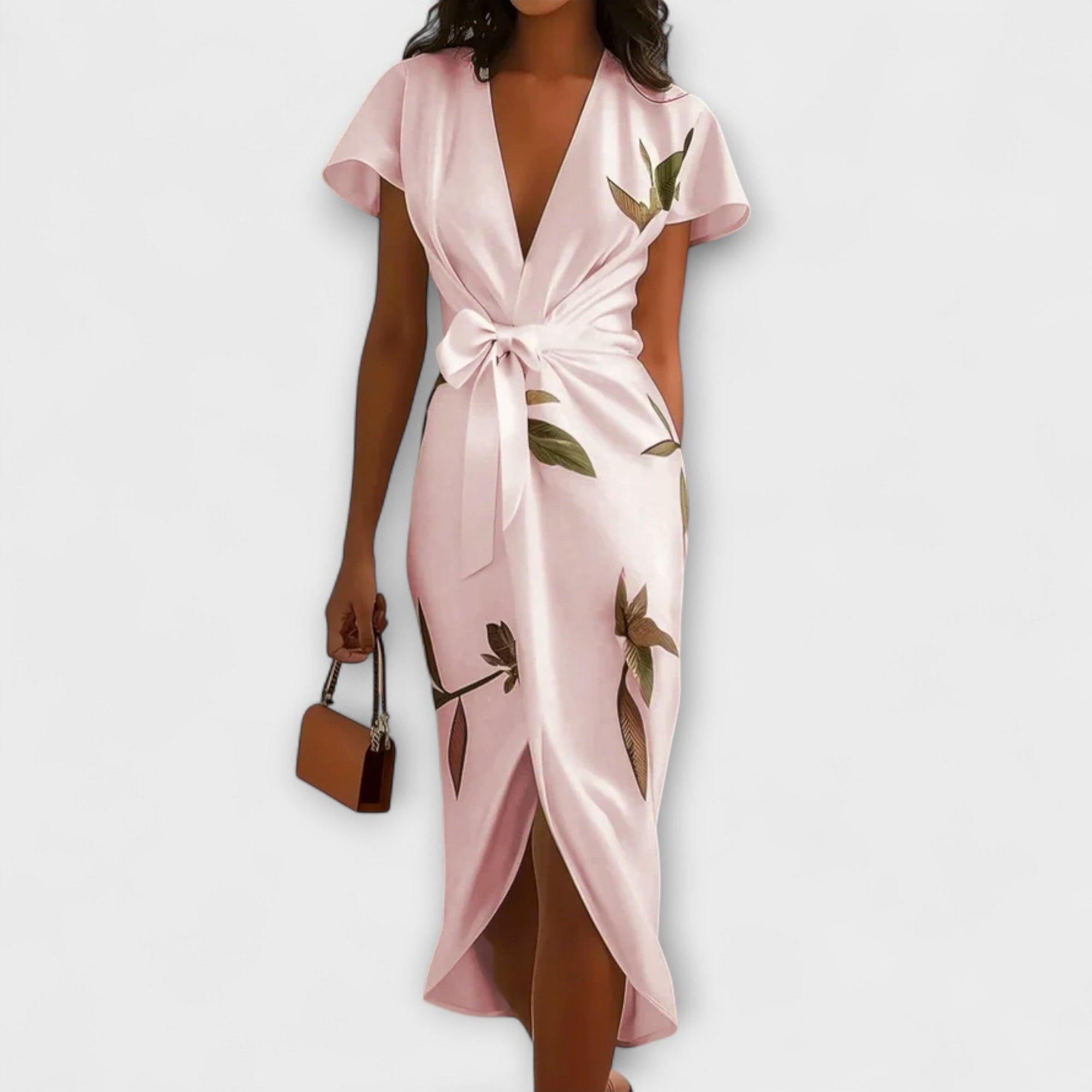 Amara™ | Satin Wrap Dress