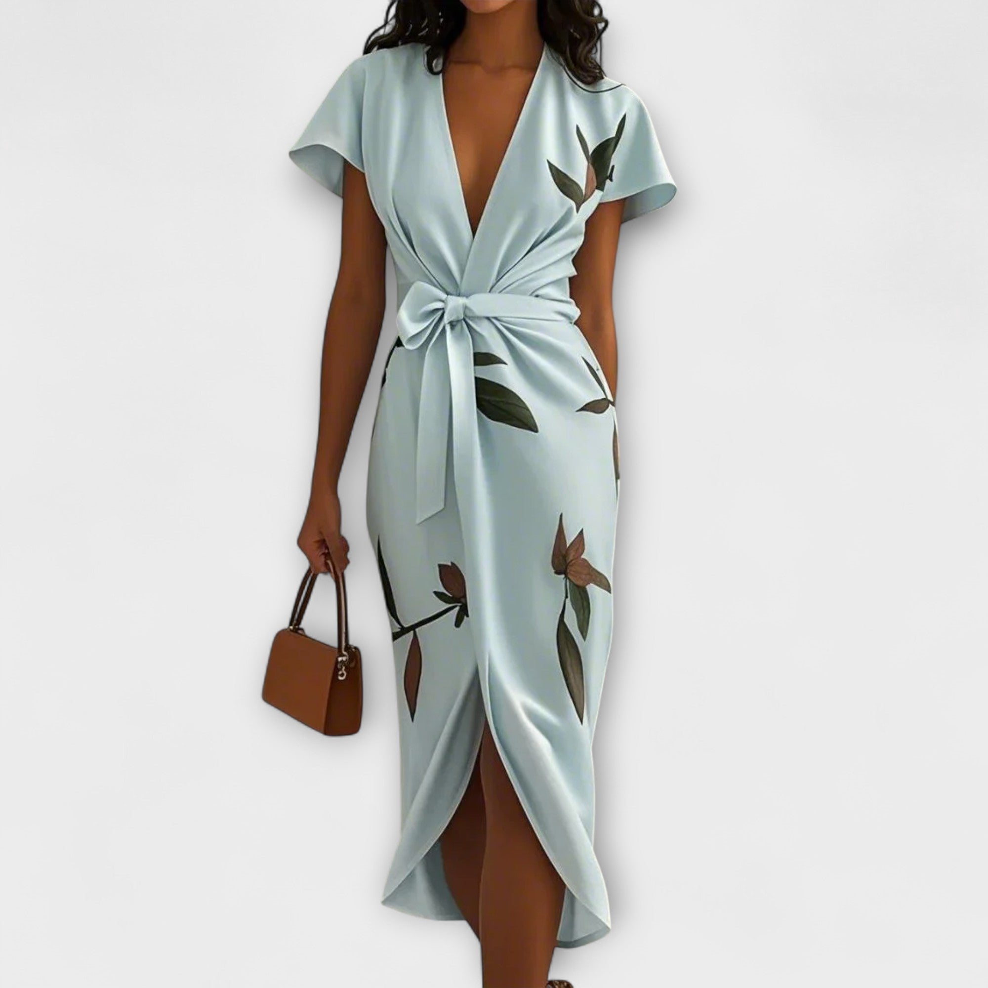 Amara™ | Satin Wrap Dress