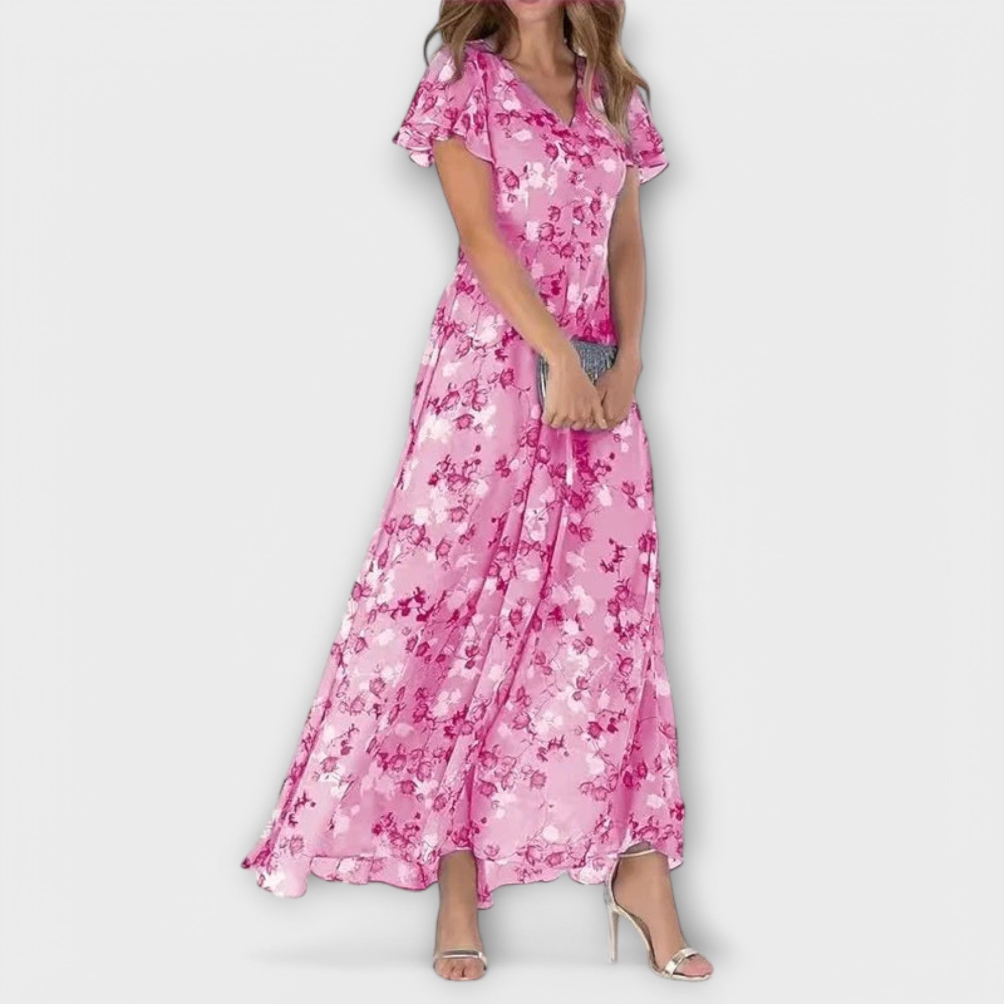 Amara™ | Floral Chiffon Dress
