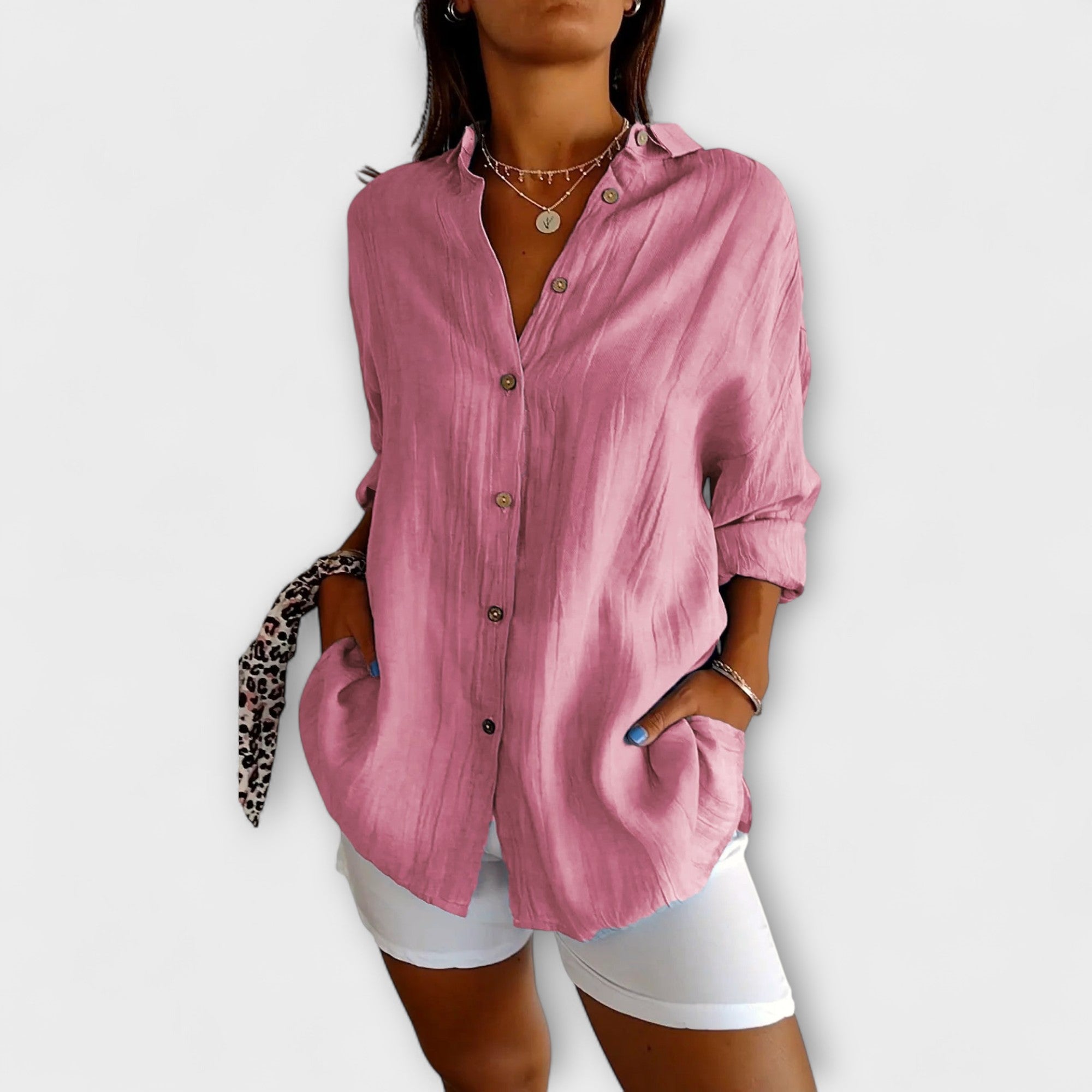 Amara™ | Relaxed Button-Up Blouse