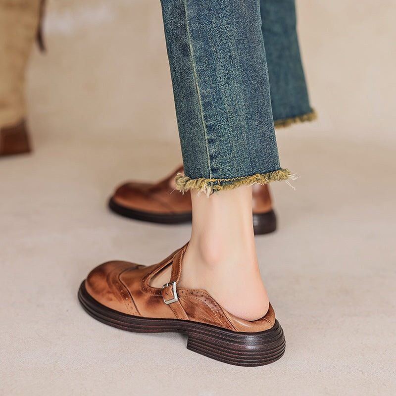 Amara™ | Eleganta Mary Janes i läder