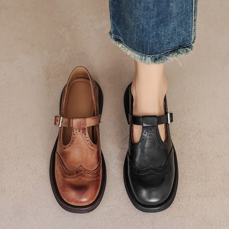 Amara™ | Eleganta Mary Janes i läder