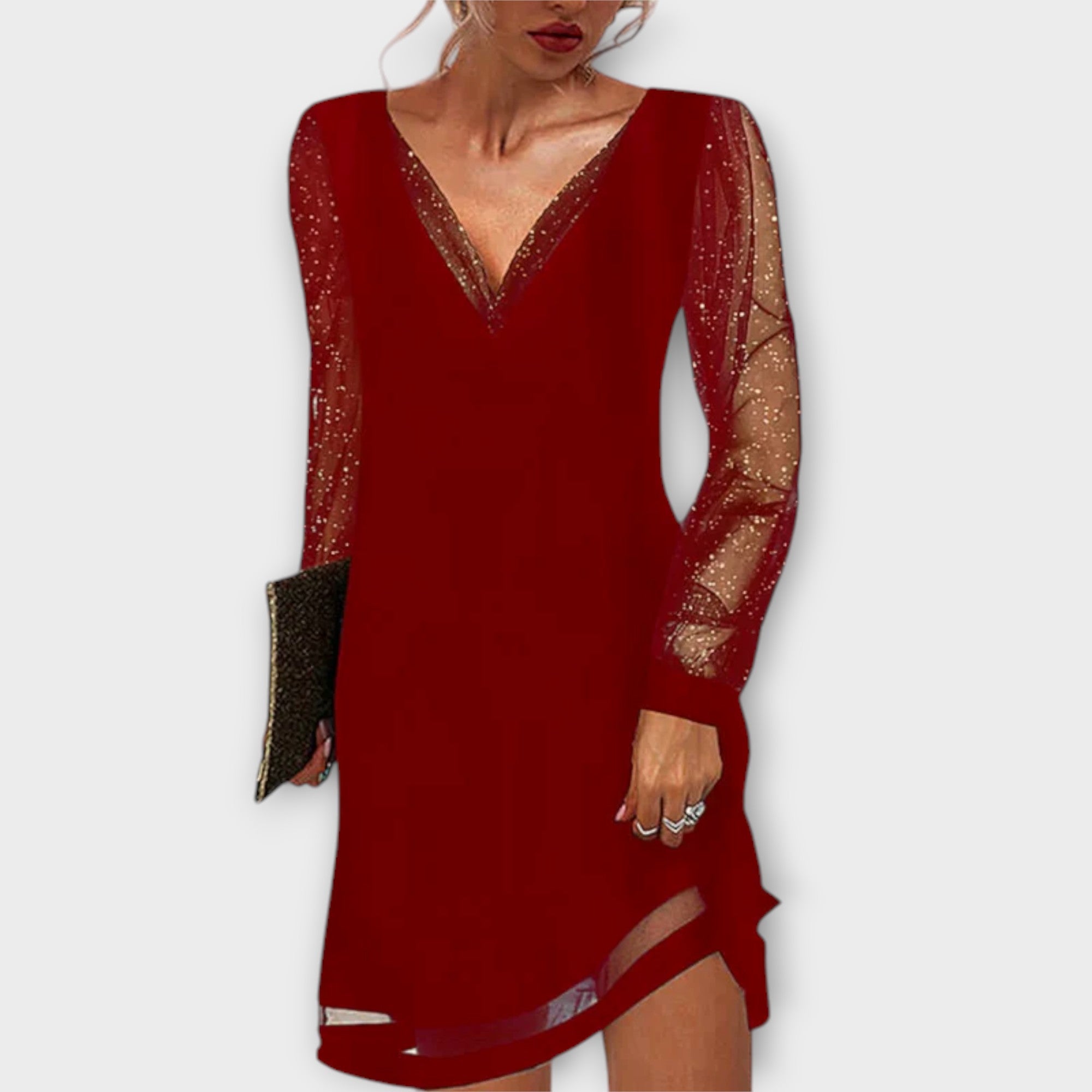 Amara™ | Elegant V-Neck Dress