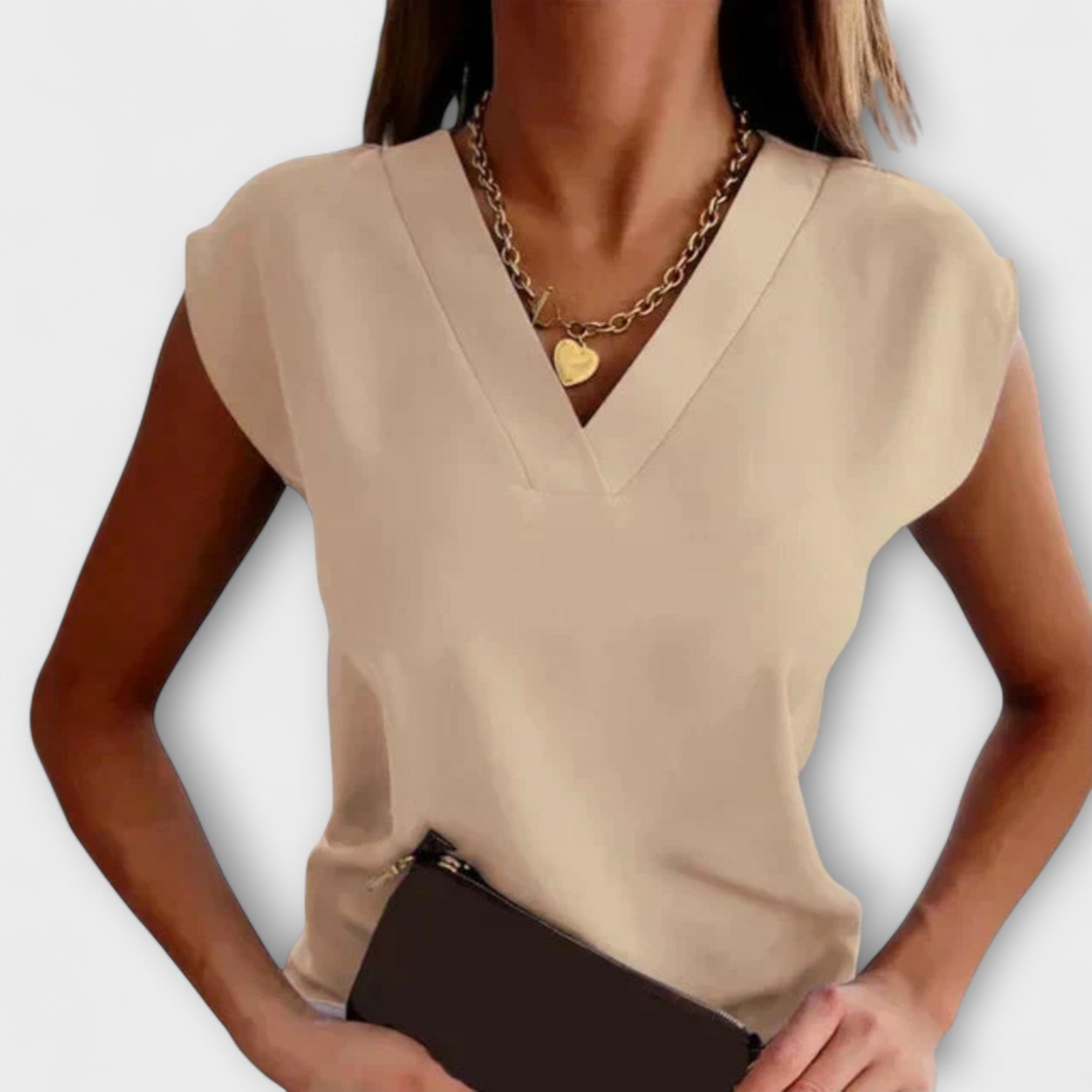 Amara™ | Sleeveless V-Neck Blouse