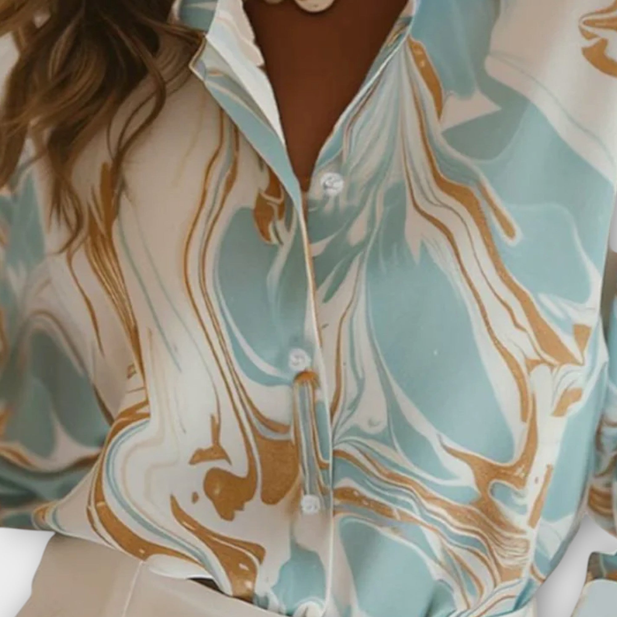 Amara™ | Marble Print Blouse
