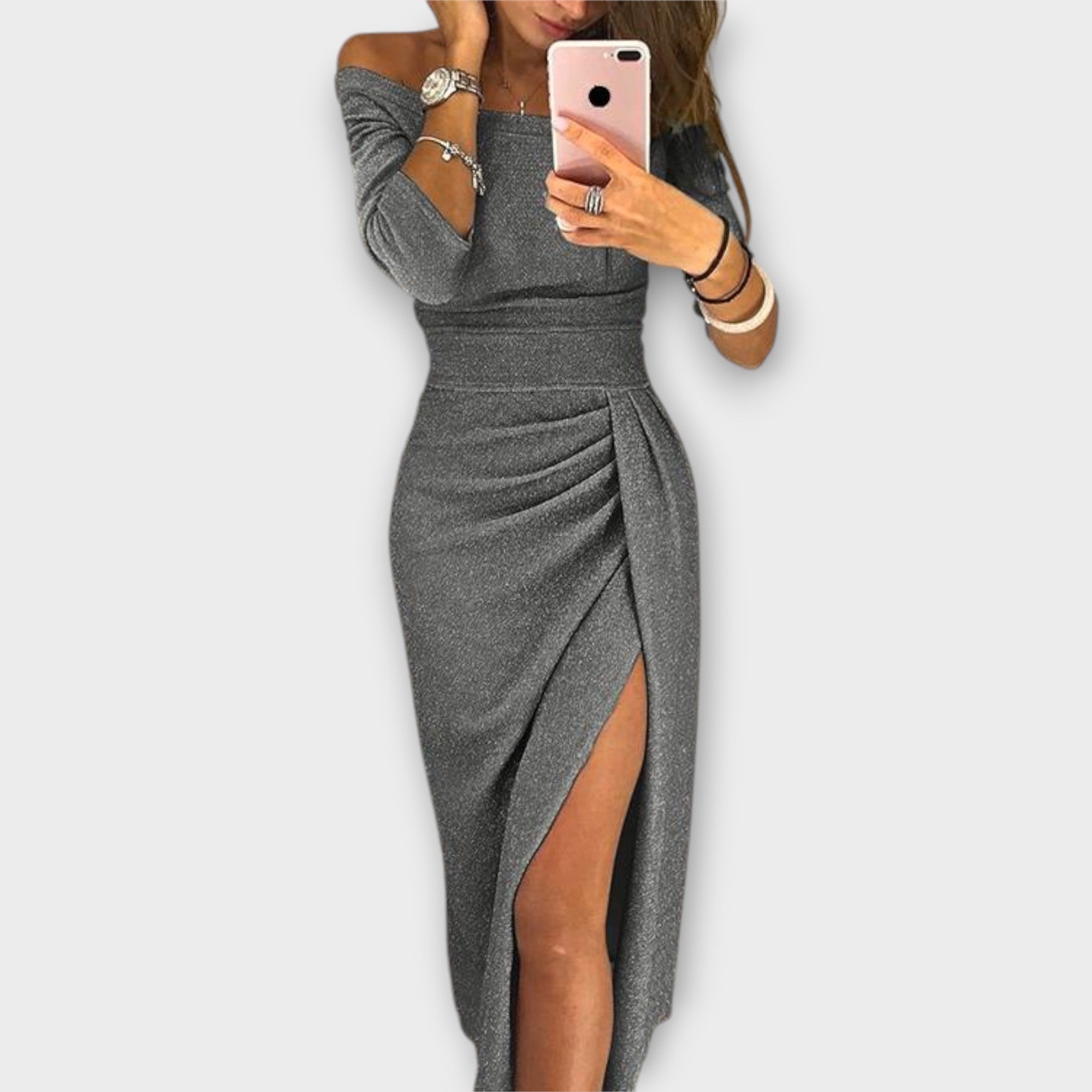 Amara™ | Elegant Off-Shoulder Dress