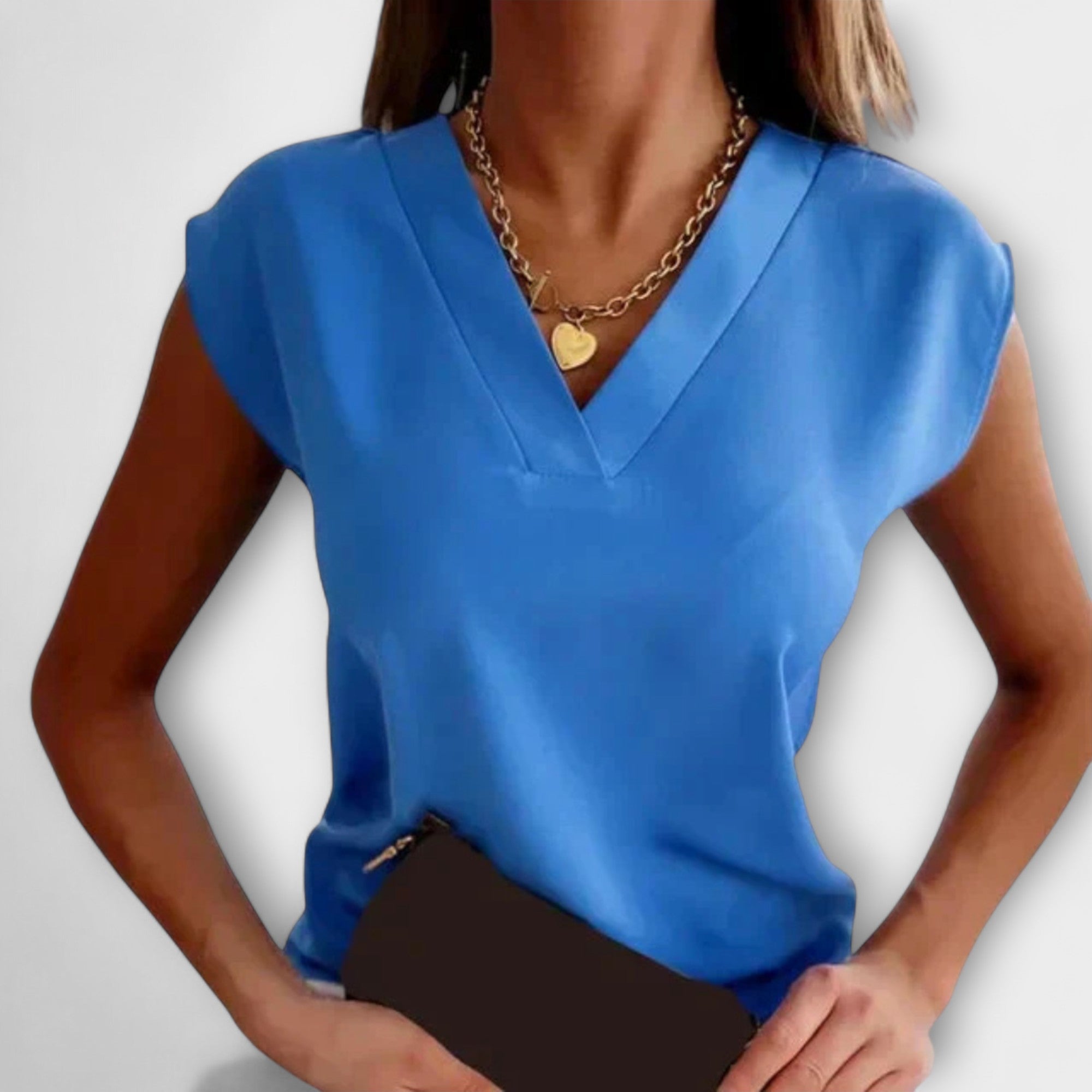 Amara™ | Sleeveless V-Neck Blouse