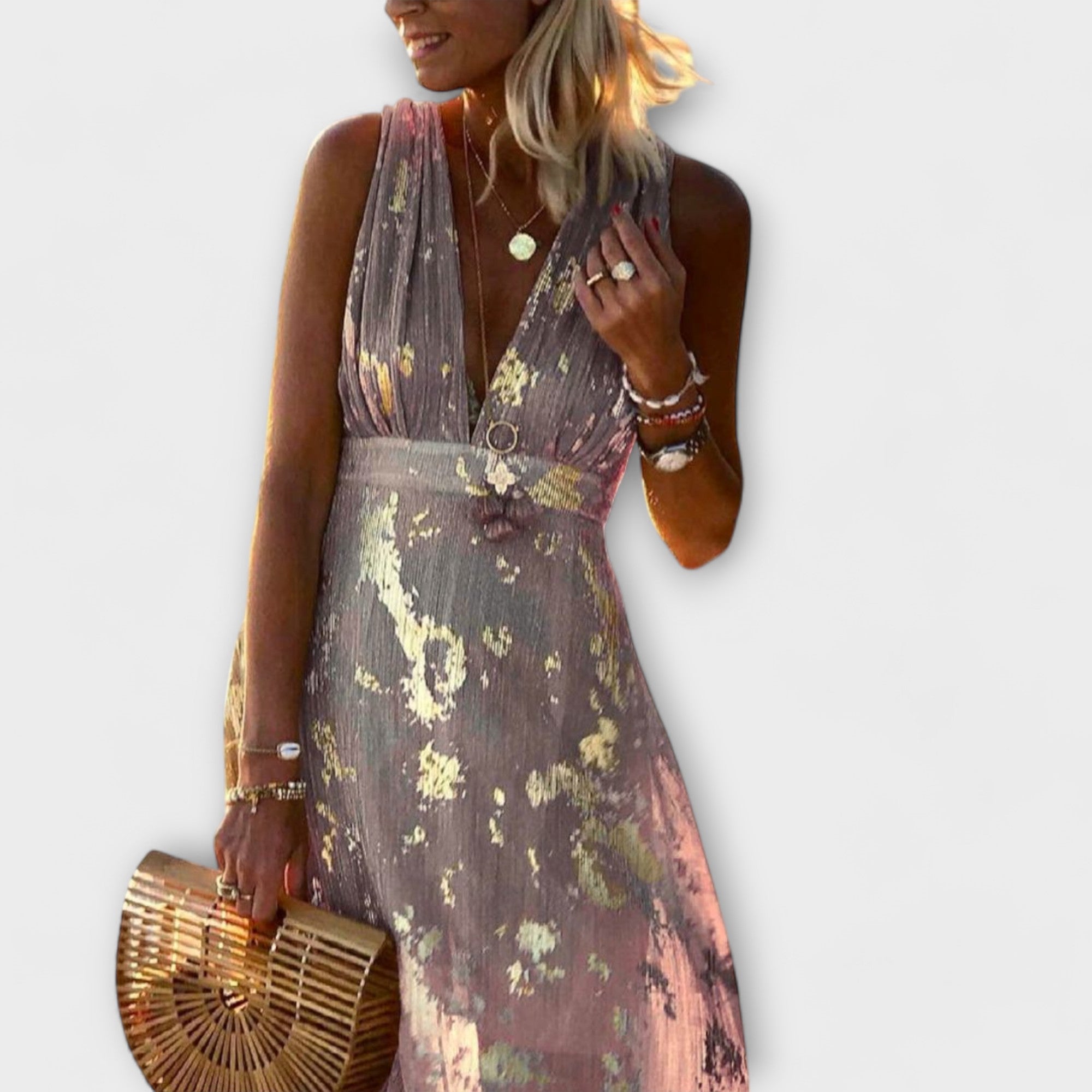 Amara™ | V-Neck Sequin Dress