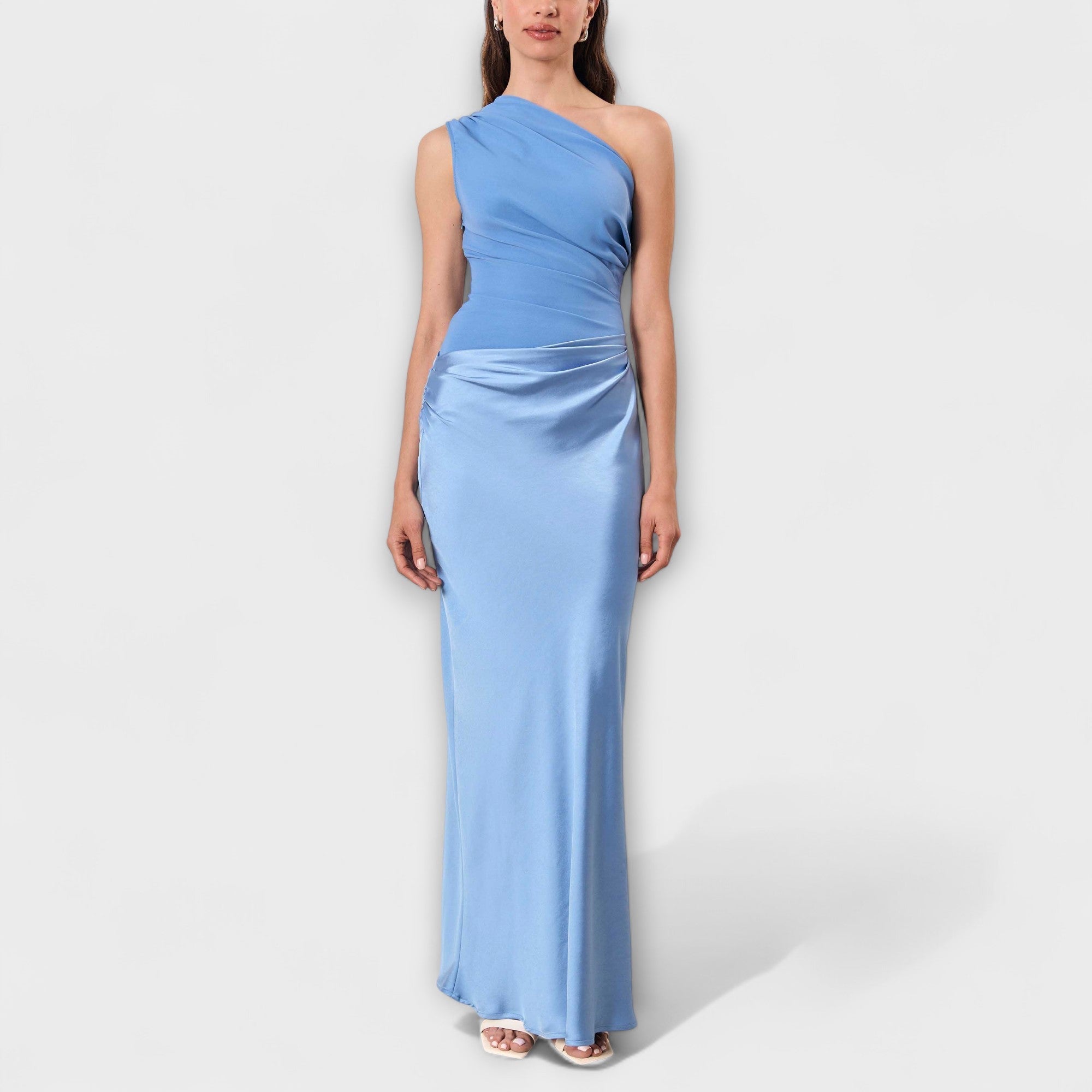 Amara™ | Elegant One-Shoulder Pleated Maxi Dress