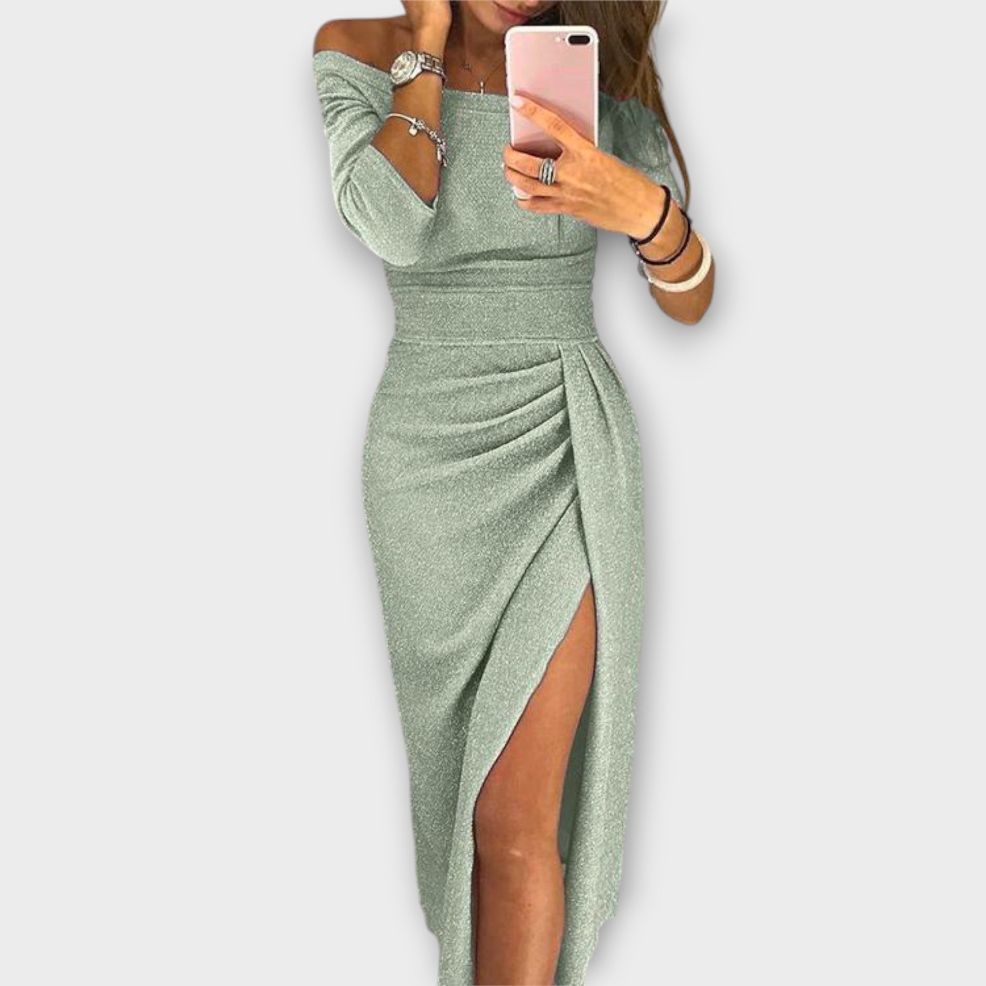 Amara™ | Elegant Off-Shoulder Dress