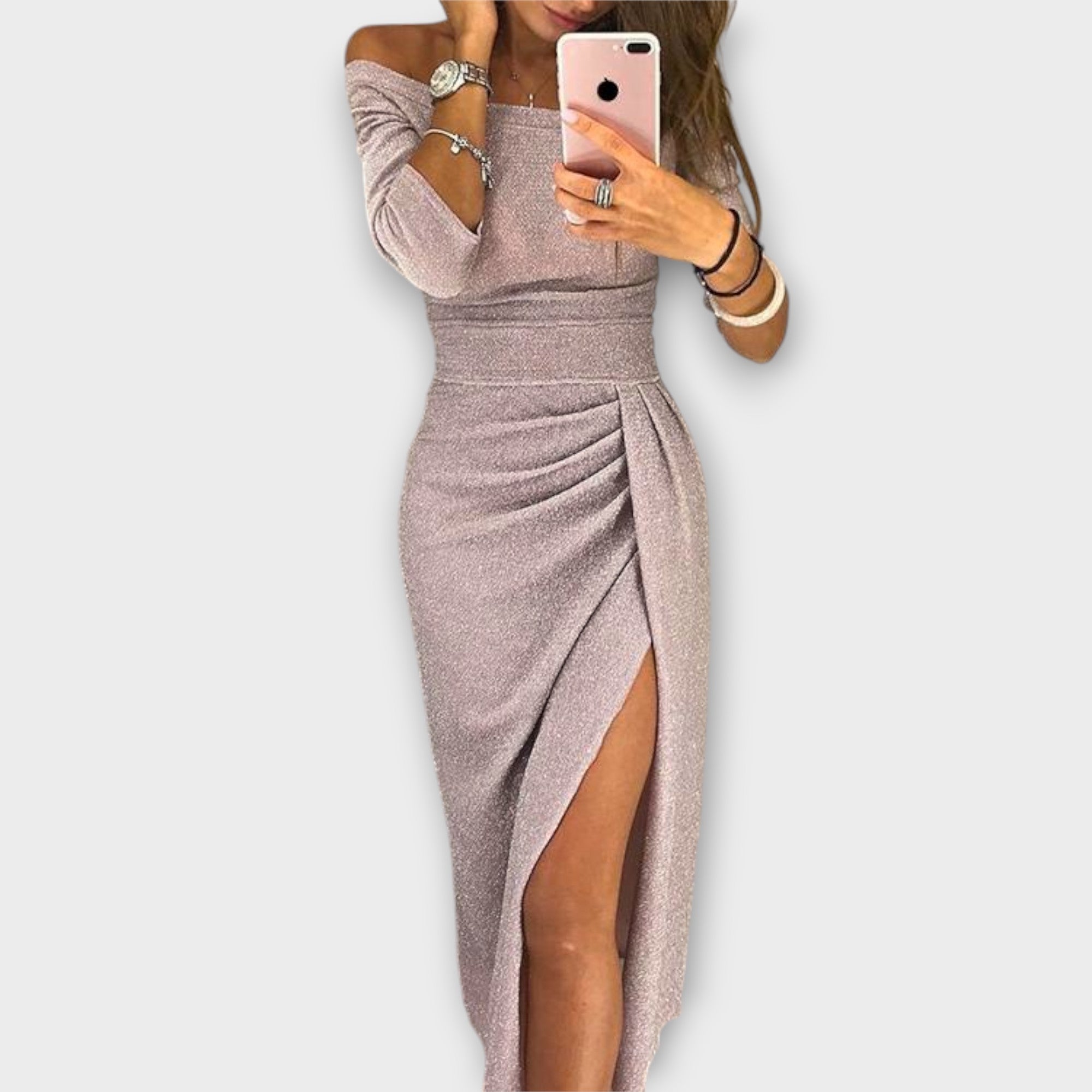 Amara™ | Elegant Off-Shoulder Dress