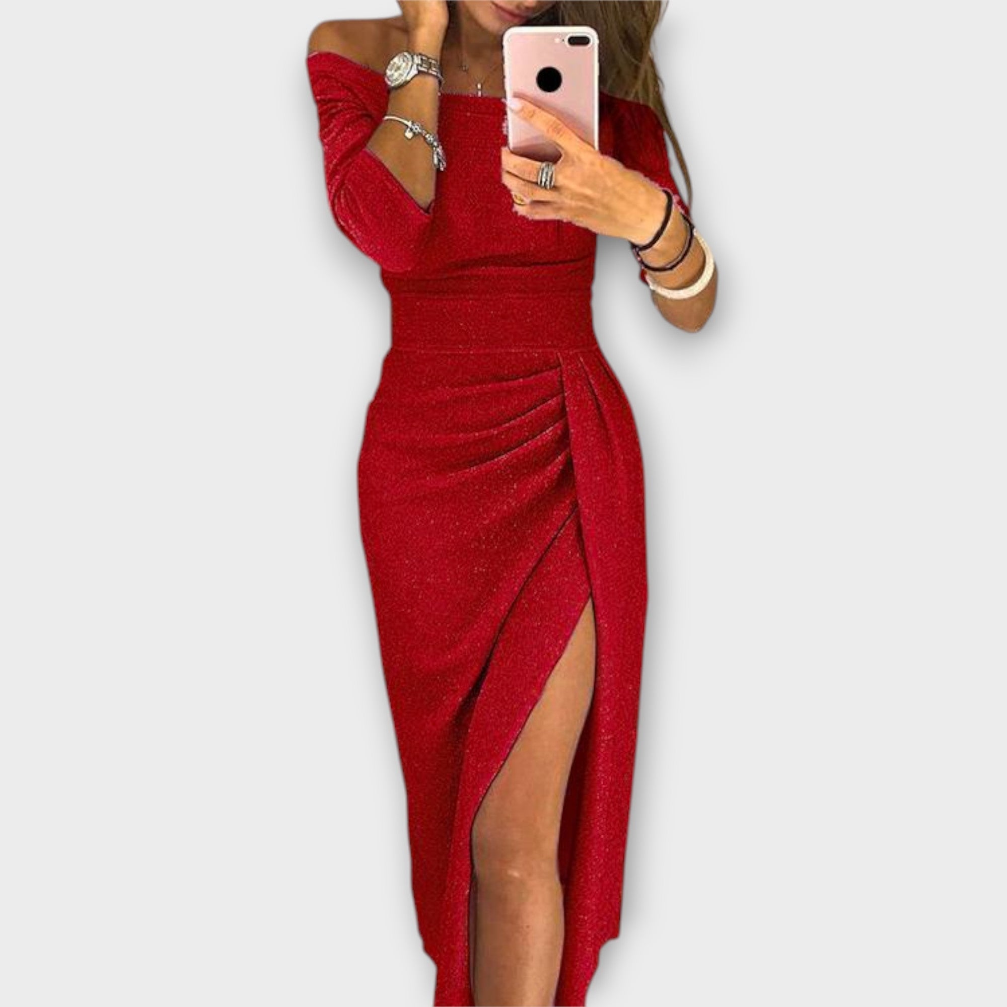 Amara™ | Elegant Off-Shoulder Dress
