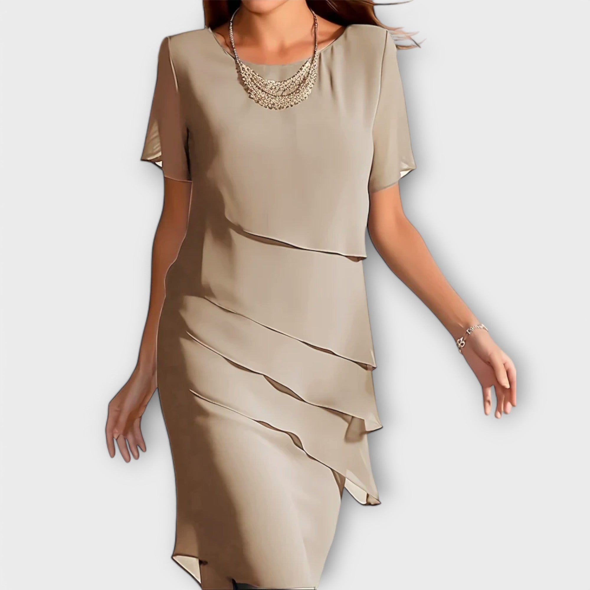 Amara™ | Layered Chiffon Dress