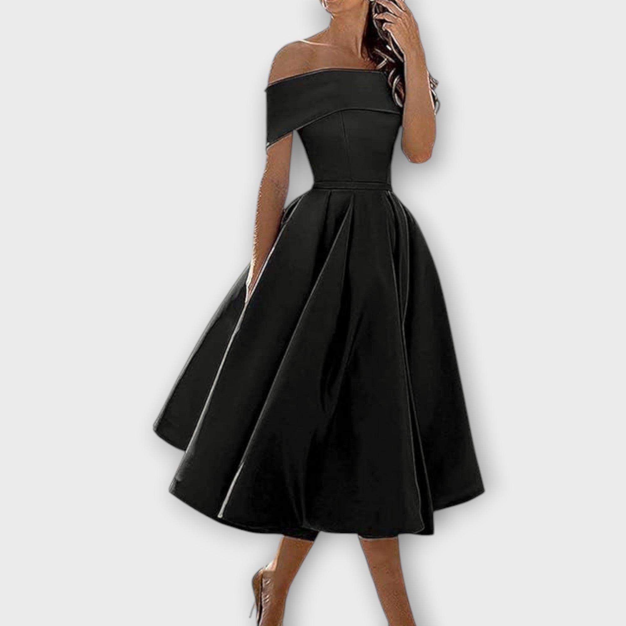 Amara™ | Off-Shoulder Midi Dress