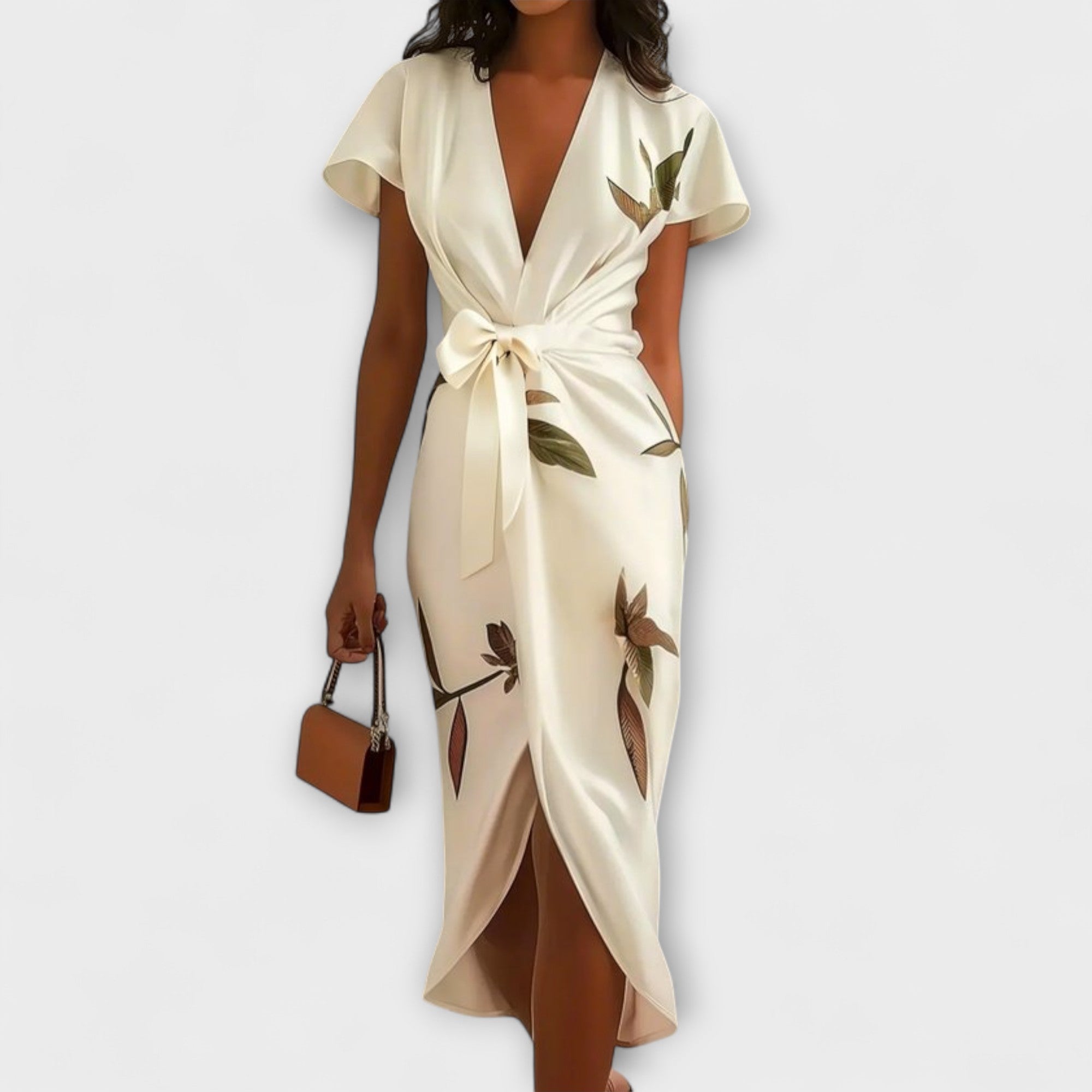 Amara™ | Satin Wrap Dress