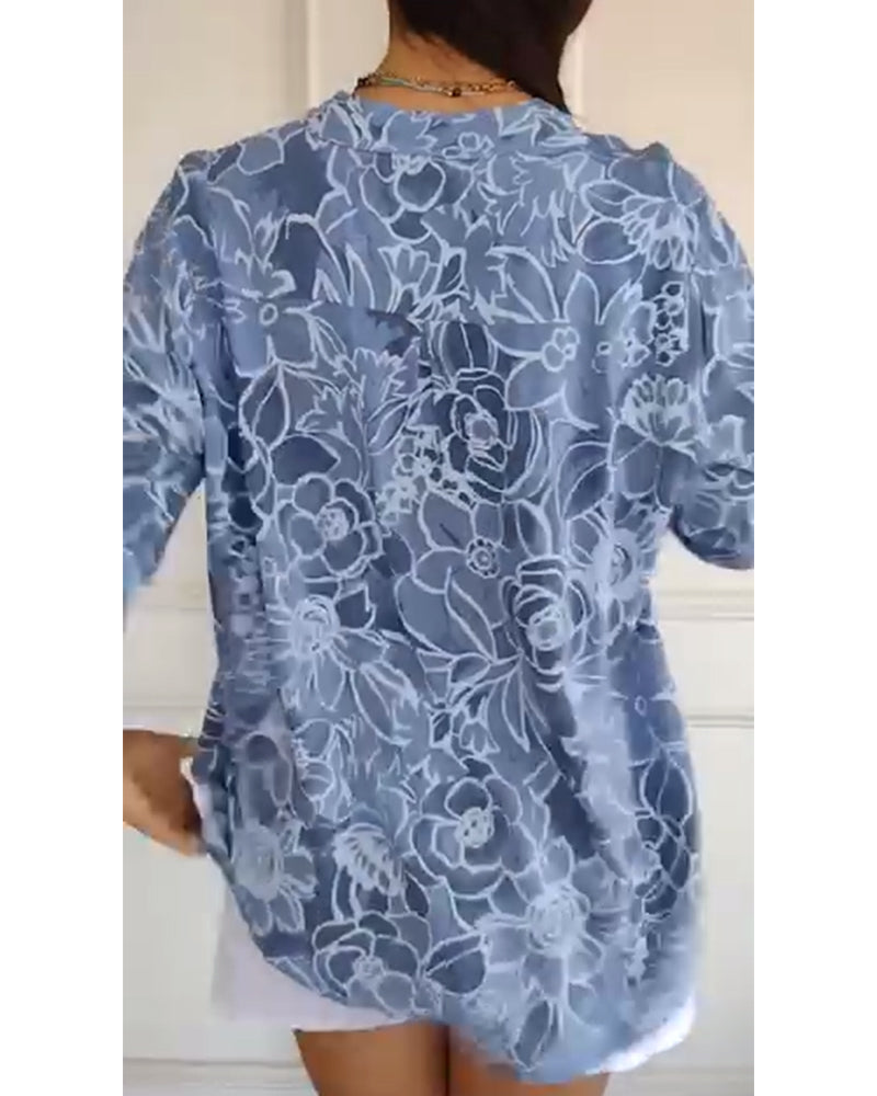 Amara™ | Blus med blommönster